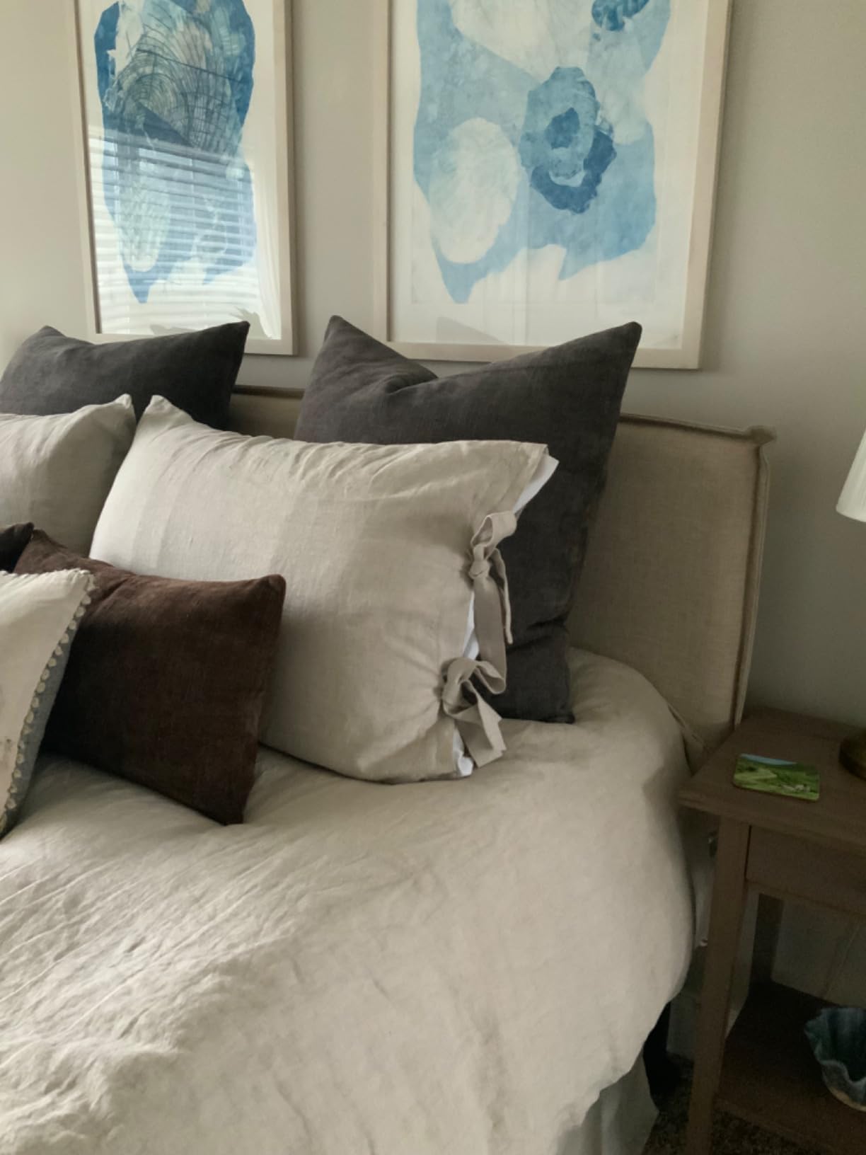 Simple&Opulence 100% Linen Duvet Cover Set, 3 Pieces Belgian Flax Breathable Bedding, Queen Size 88''x92'' (1 Comforter Cover+2 Pillowshams) with Tie Closure Style, Linen customer photo 1