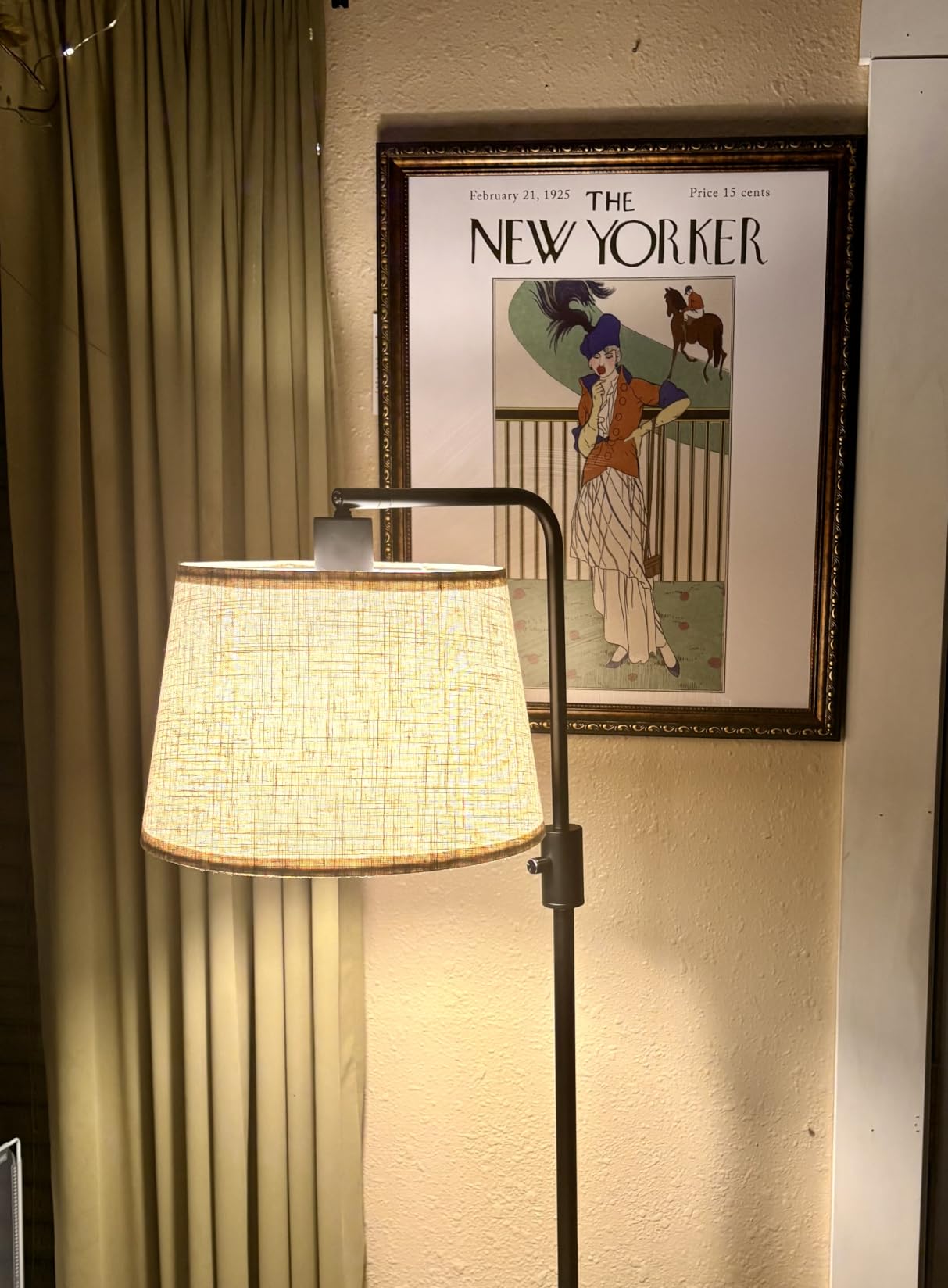 Nintiue Upgraded Dimmable Floor Lamp, 1000 Lumens LED Bulb Included, Arc Floor Lamps for Living Room Modern Standing Lamp with Linen Shade, Tall Lamp for Bedroom Office Reading Dining Room - Black customer photo 2