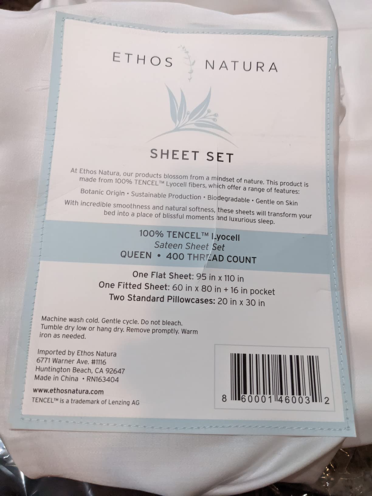 100% Eucalyptus Tencel Lyocell Sheet Set, Silky Soft & Smooth Cooling Sheets for All-Season, Sustainably Made, Moisture-Wicking, Hypoallergenic - Queen, White customer photo 1
