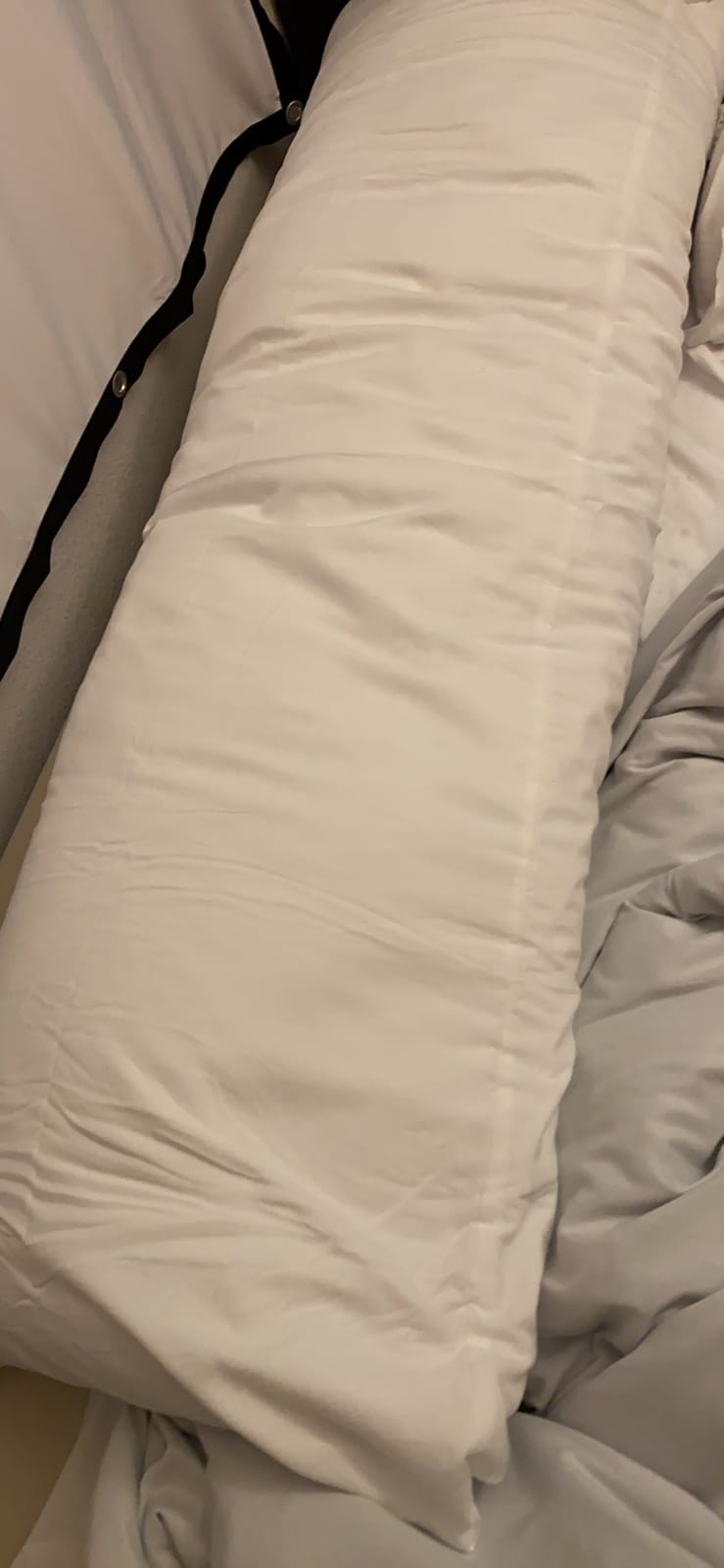 ELNIDO QUEEN Body Pillow with Pillowcase - Soft Long Bed Pillow for Adults - Breathable Full Body Pillow Insert for Sleeping, 20x54inches, Black customer photo 2