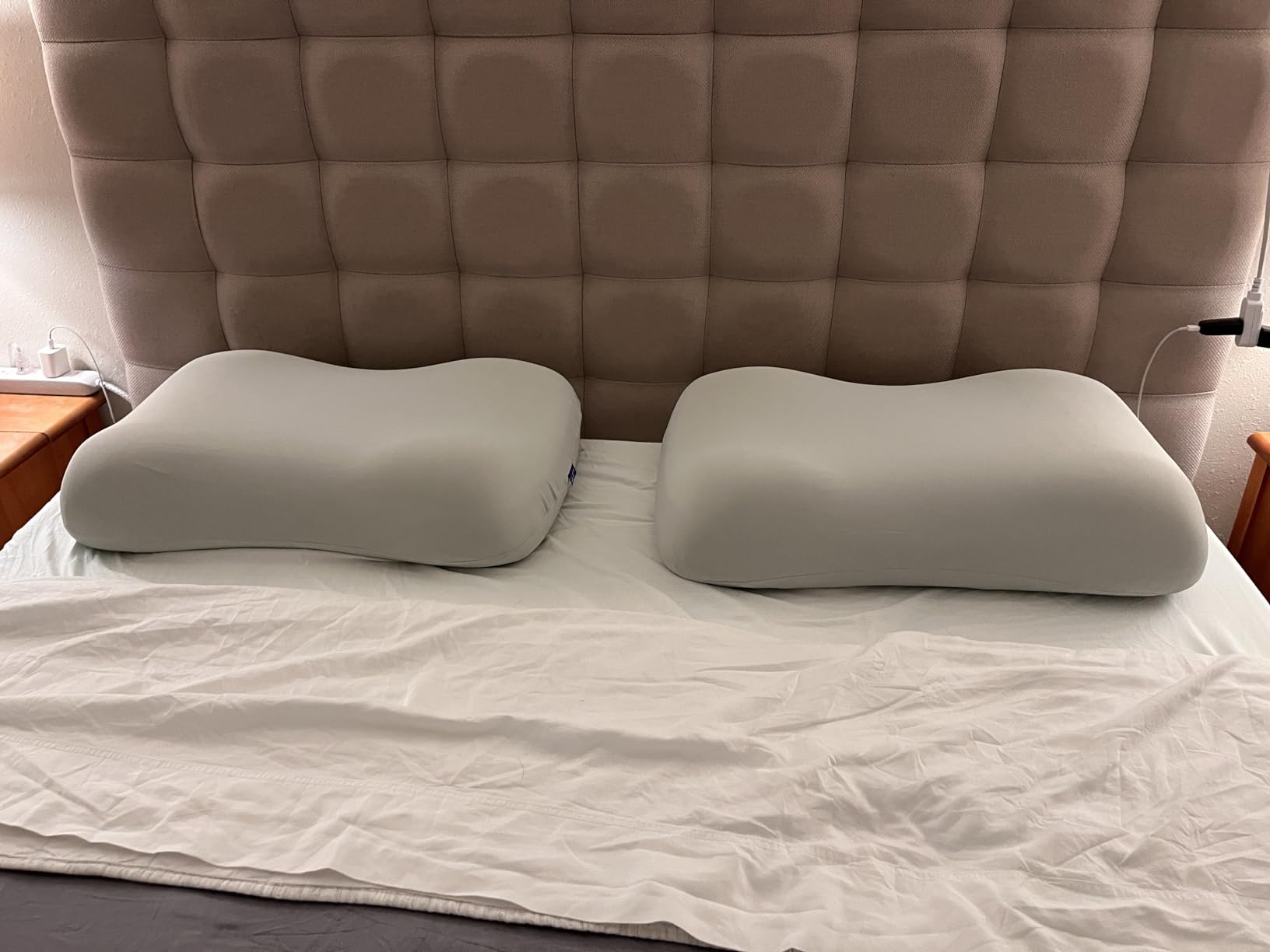 C CUSHION LAB Deep Sleep Pillow, Patented Ergonomic Contour Design for Side & Back Sleepers, Orthopedic Cervical Shape Gently Cradles Head & Provides Neck Support & Shoulder Pain Relief - Calm Grey customer photo 2
