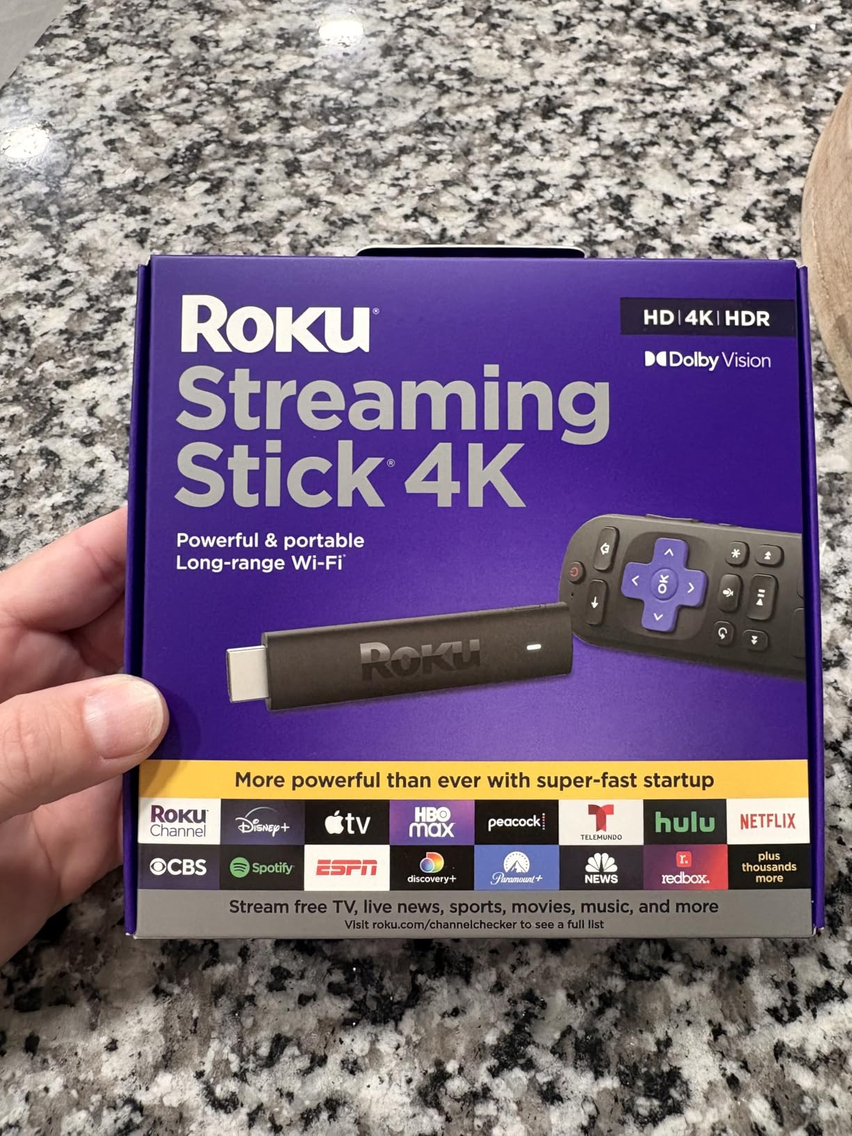 Roku Streaming Stick 4K with Voice Remote - HDR10+ & Dolby Vision customer photo 2