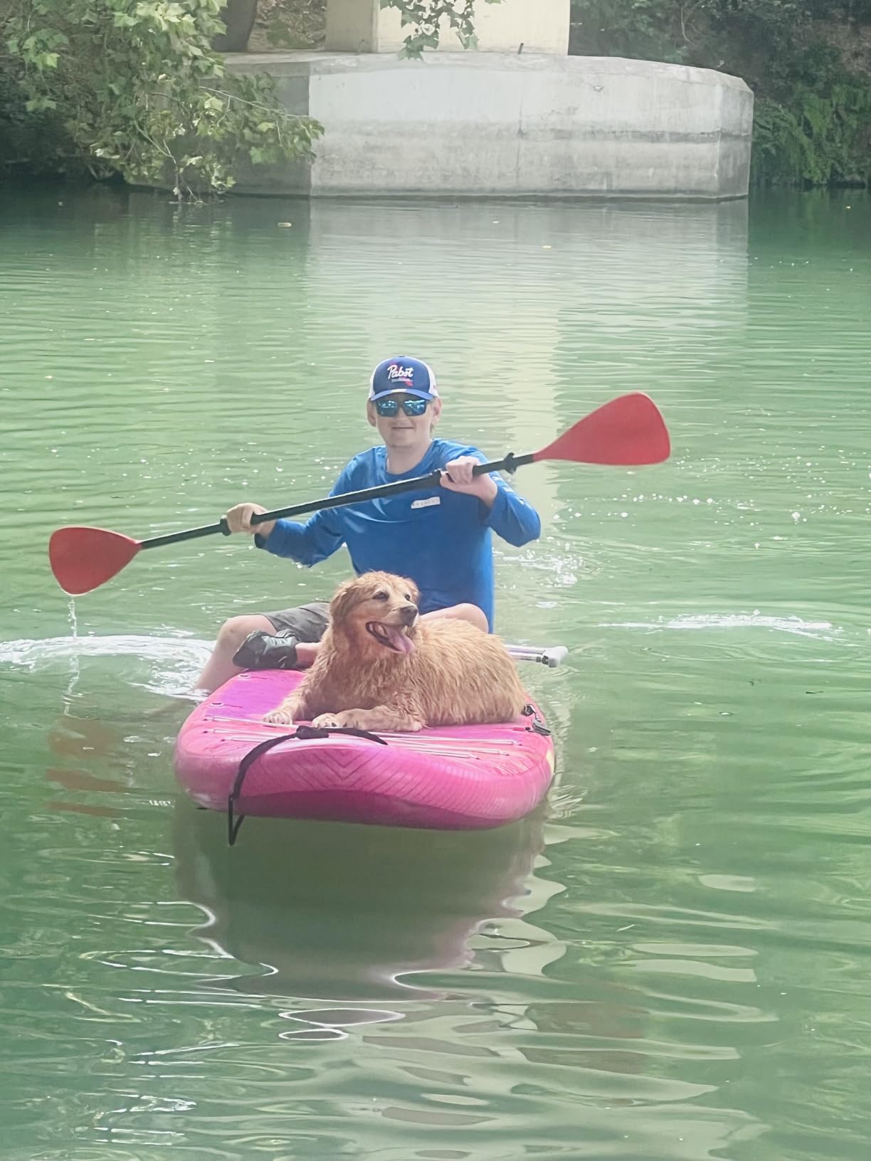 LEDONNE SUP Paddle 4-Piece Adjustable Stand Up Paddle Floating Lightweight Portable Kayak Paddle Paddleboard Oar with Aluminum Alloy Shaft, 2 Nylon Blades,3 Million Sets Per Year 500 Bought Monthly customer photo 2