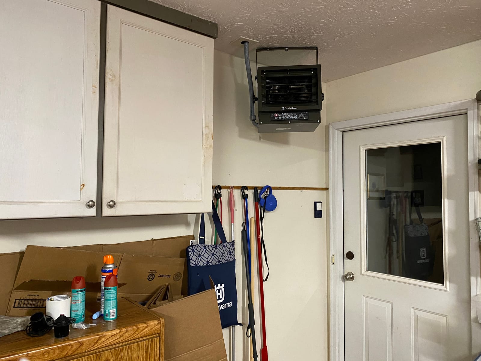 Comfort Zone Hard-Wired Ceiling Mount Garage Space Heater with Remote, 7,500 Watt, 240 Volt, Fan-Forced, Overheat Protection, Digital Thermostat, 12-Hour Timer, Ideal for Garage & Workshop, CZ230ERBK customer photo 1