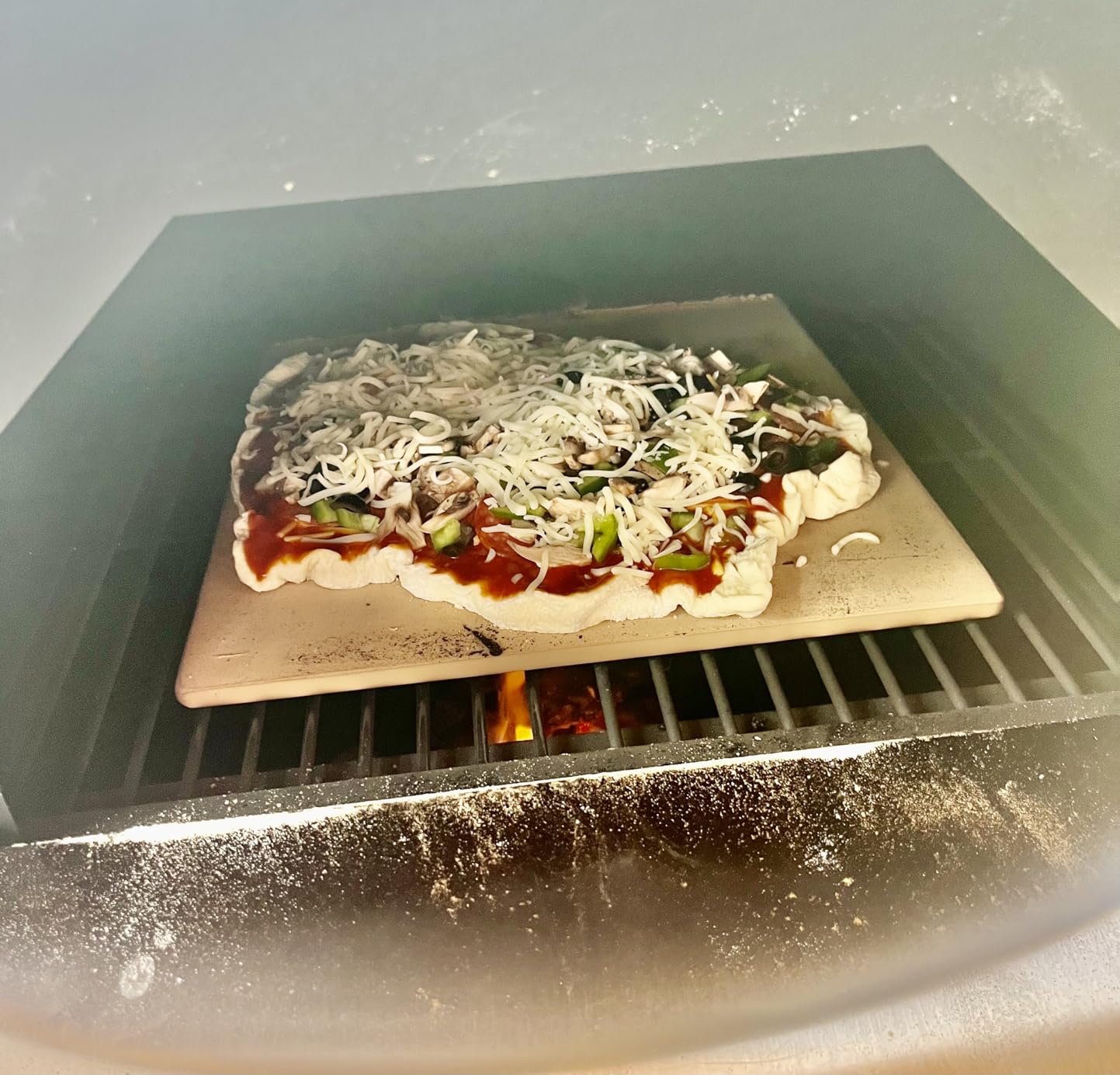 Giantex Wood Fired Pizza Oven with Pizza Stone, Peel, Waterproof Cover, Cooking Grids, Wheels for Outside Camping, Outdoor Backyard Party (64 Inch) customer photo 1