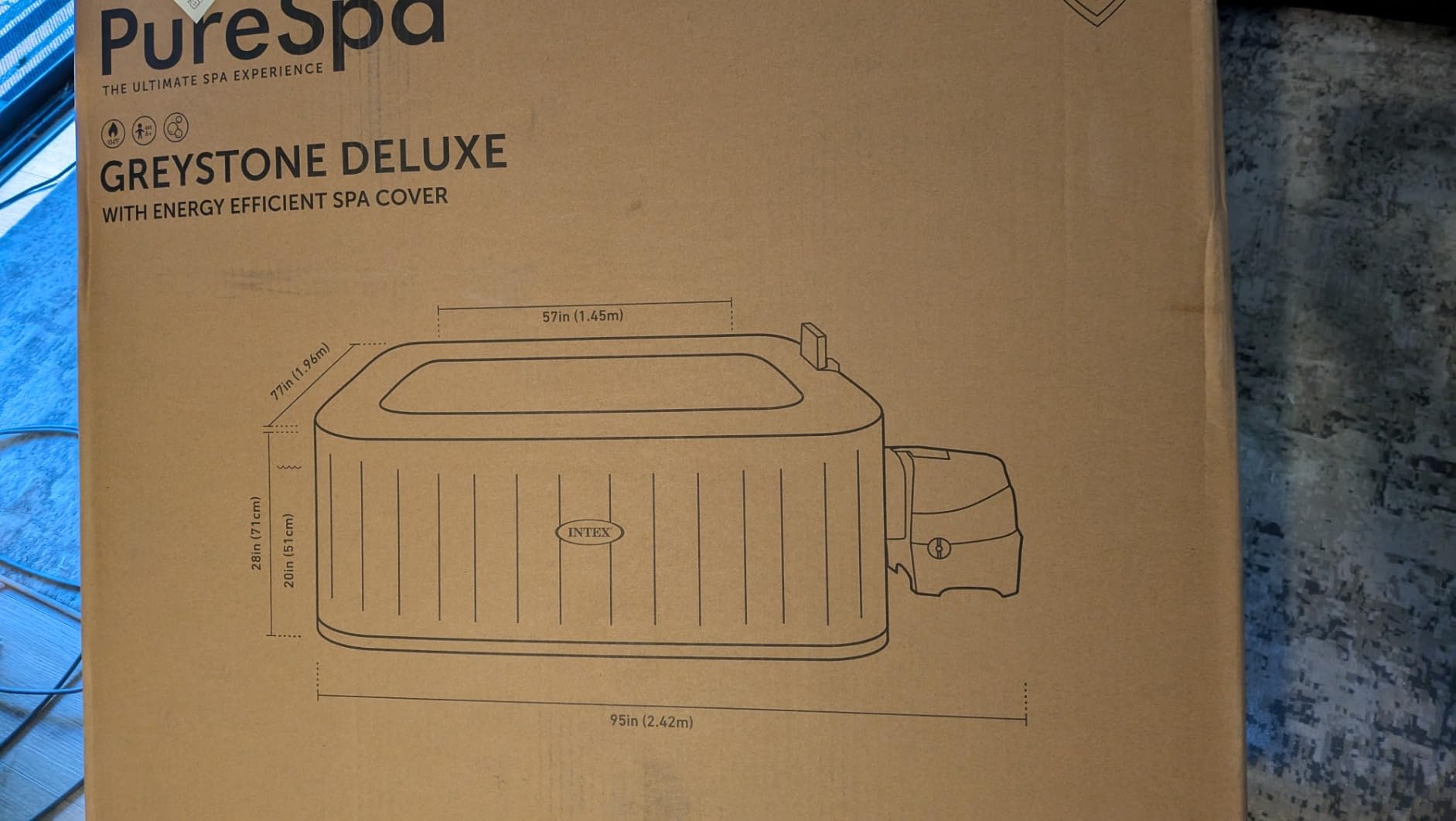 INTEX PureSpa 6 Person Inflatable Hot Tub with Energy-Efficient Spa Cover customer photo 1