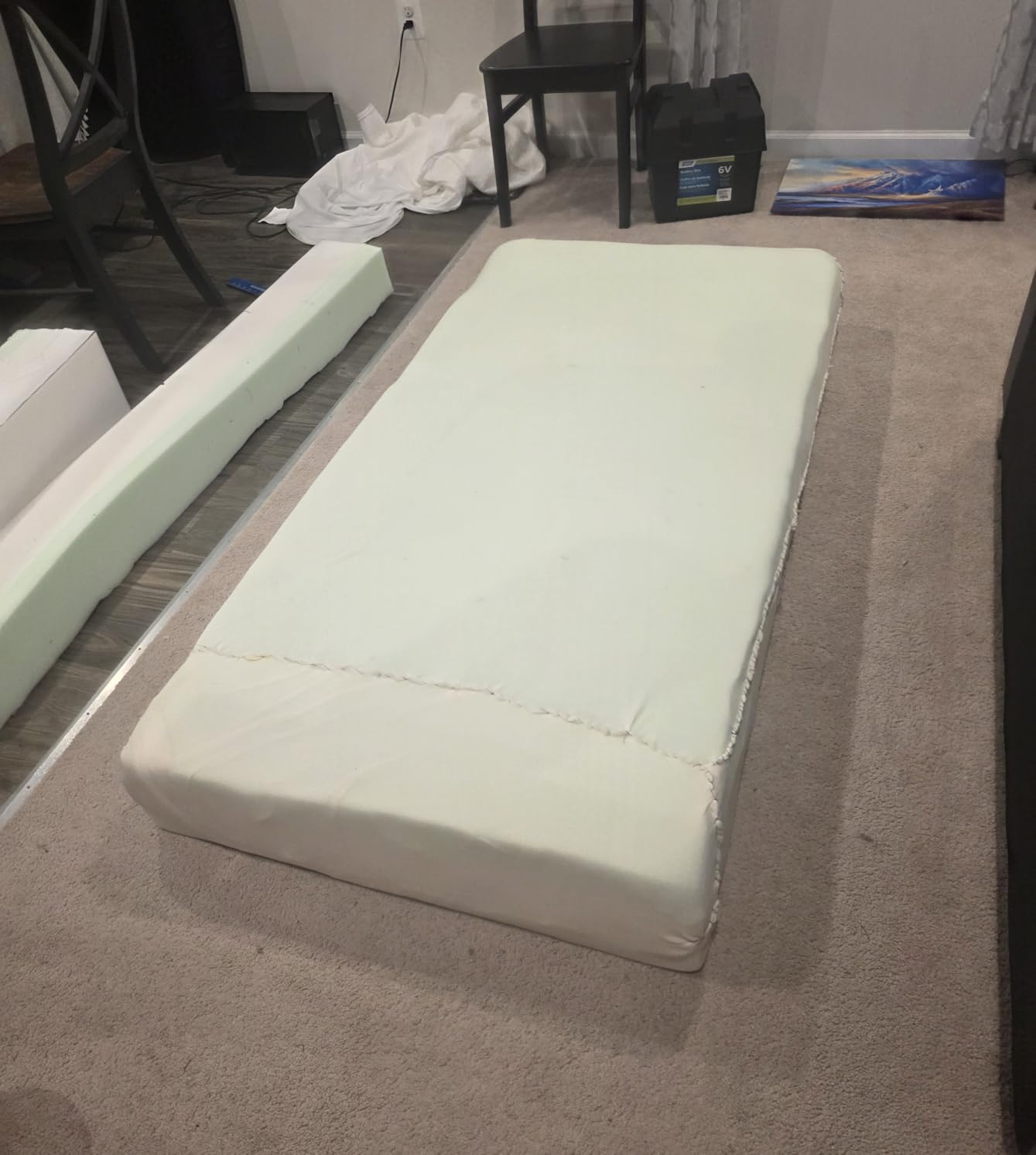 FDW | 8 Inch Queen Mattress | Medium Firm | Gel Memory Foam | White | Dual Construction | Pressure Relief, Cooling Foam, Removable and Washable Cover | Bed in a Box, CertiPUR-US Certified customer photo 2