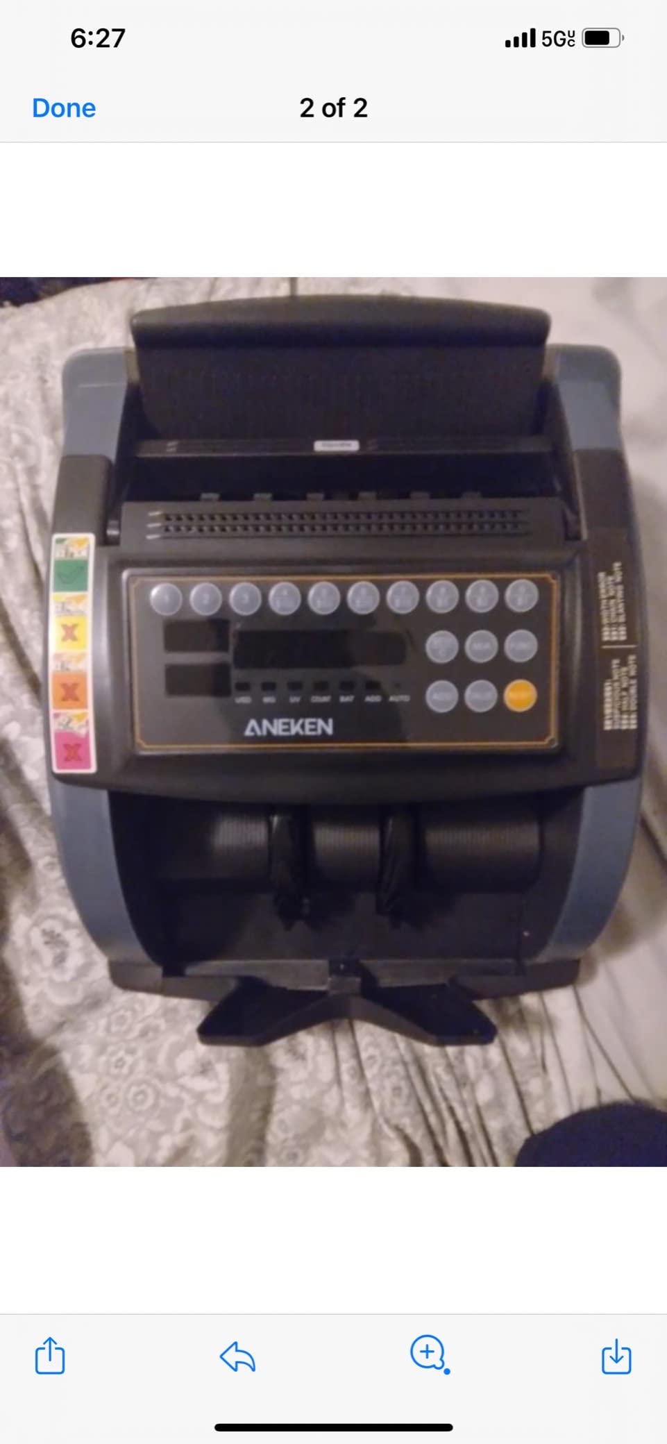 Aneken Money Counter with Value Count, 1300 Bills/Min for USD & EUR customer photo 1