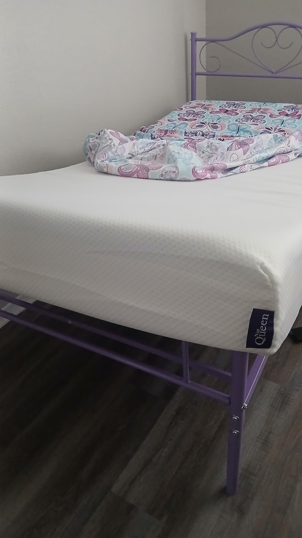NapQueen 8 Inch Queen Size Mattress, Bamboo Charcoal Memory Foam Mattress, Bed in a Box, White customer photo 1