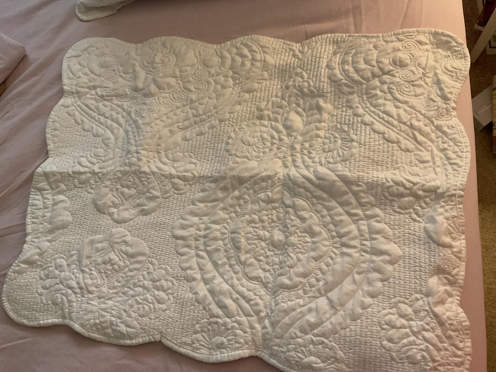 BOSOWOS Quilted Pillow Shams Set of 2, Decorative Microfiber Standard Bed Pillow Shams, Soft Pillow Covers with Envelope Closure (White, 2Pcs:20 x 26inch) customer photo 1