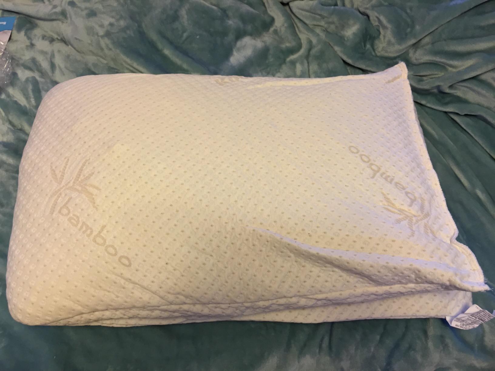 Snuggle-Pedic Body Pillow for Side Sleepers for Adults - Full Body Maternity Pillow Support Legs, Belly & HIPS - Shredded Memory Foam & Cooling Pregnancy Pillow Cover - 20x54 Light Gray customer photo 2