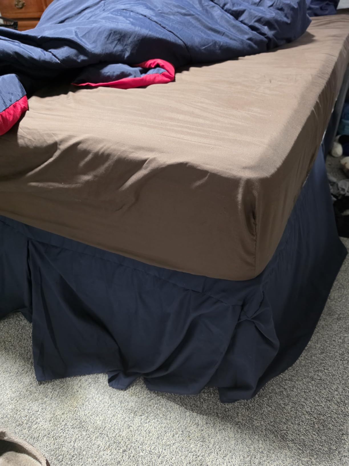 EMODA Queen Bed Frame 18 Inch Heavy Duty Tall with Large Storage Space | Metal Platform Bed Frame Queen Size No Box Spring Needed Easy Assembly, Black customer photo 2