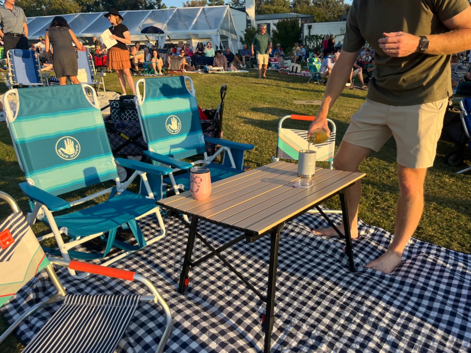 VILLEY Portable Camping Table with Adjustable Legs, Aluminum Folding Table customer photo 1