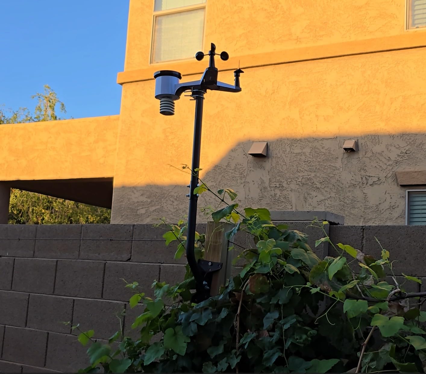 Universal Antenna Mounting Pole for Weather Station, 1.25 x 33.25 in J-Pole | Adjustable Angle, 1.5 mm Steel Mast, 2 mm Bracket and Pivot Lock Provide Rigid Wall, Eave or Roof Support, Hardware Included customer photo 2