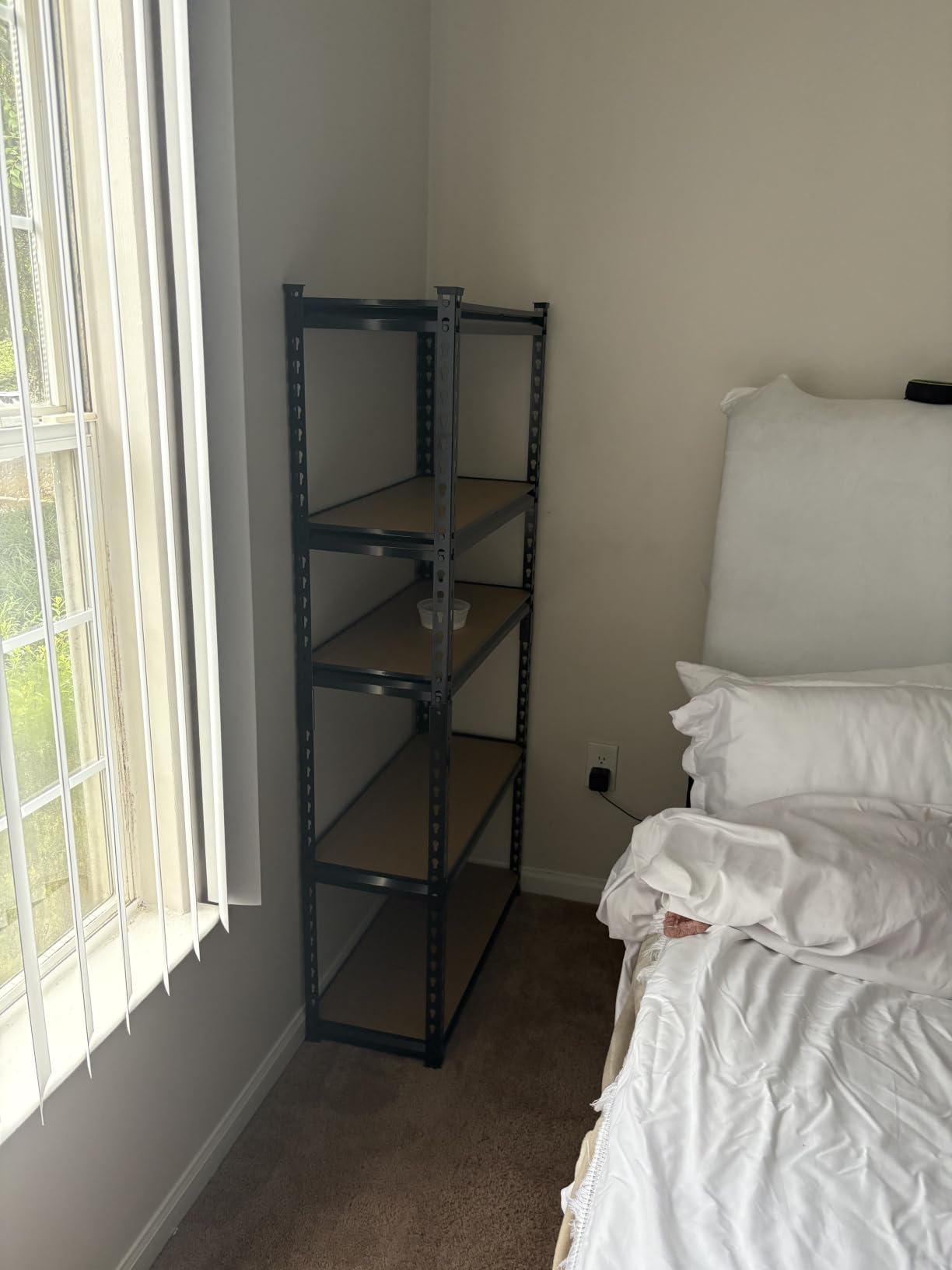 PrimeZone 5-Tier Garage Storage Shelves, Adjustable Metal Shelving, Black customer photo 2