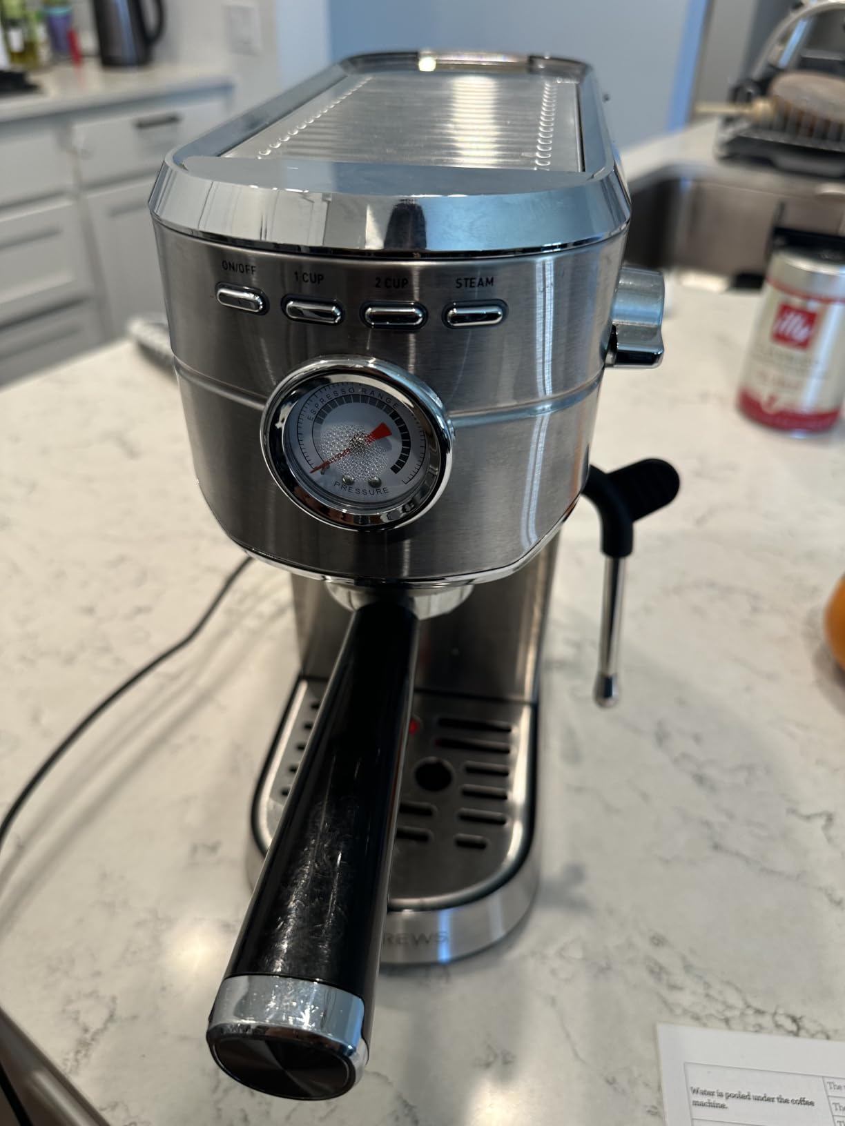 CASABREWS CM5418 Compact Espresso Machine with Milk Frothing Steam Wand | Stainless Steel, 20-Bar Pump, Built-in Pressure Gauge, Powerful Steam Wand for Cappuccino Latte for Home, 34oz Water Tank customer photo 1