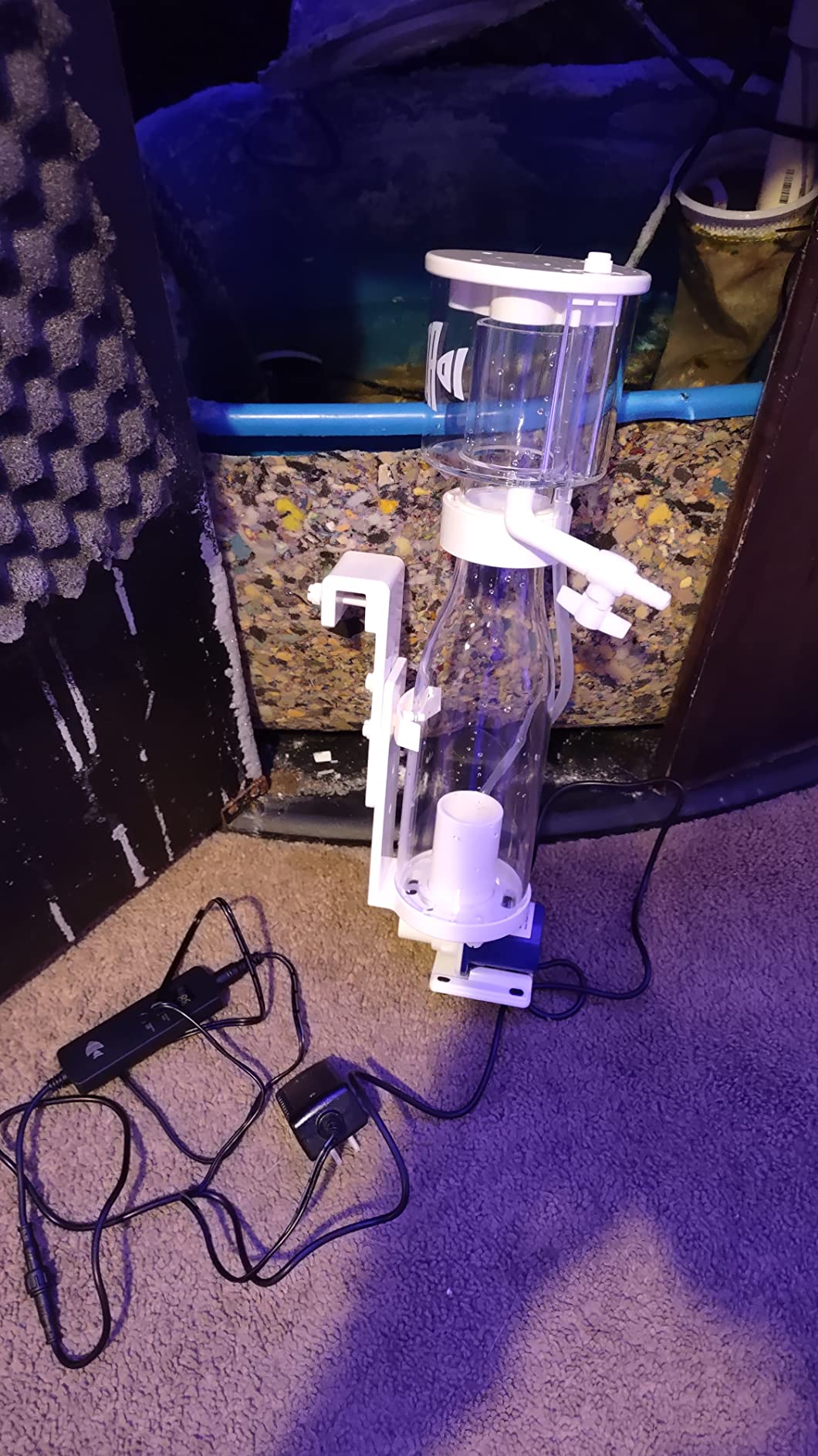 IOAOI Protein Skimmers for Saltwater Aquariums, Hang On Protein Skimmer for Fish Tanks up to 80 Gallons, DC Pinwheel Pump with Controller, Not for Rimmed Tank customer photo 2