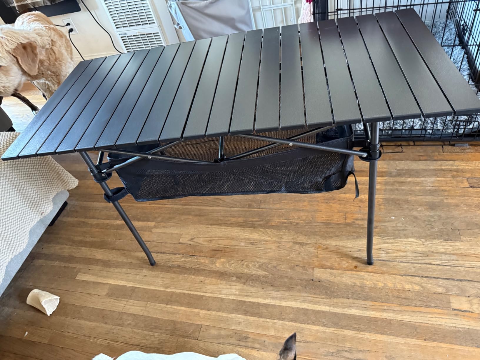 WUROMISE Lightweight Aluminum Folding Camping Table (37.13” x 21.57” x 19.69”), Portable Roll-Up Design for Outdoor, Camping, Beach, BBQ, Patio, and Picnic, Durable & Waterproof with Carrying Bag customer photo 1