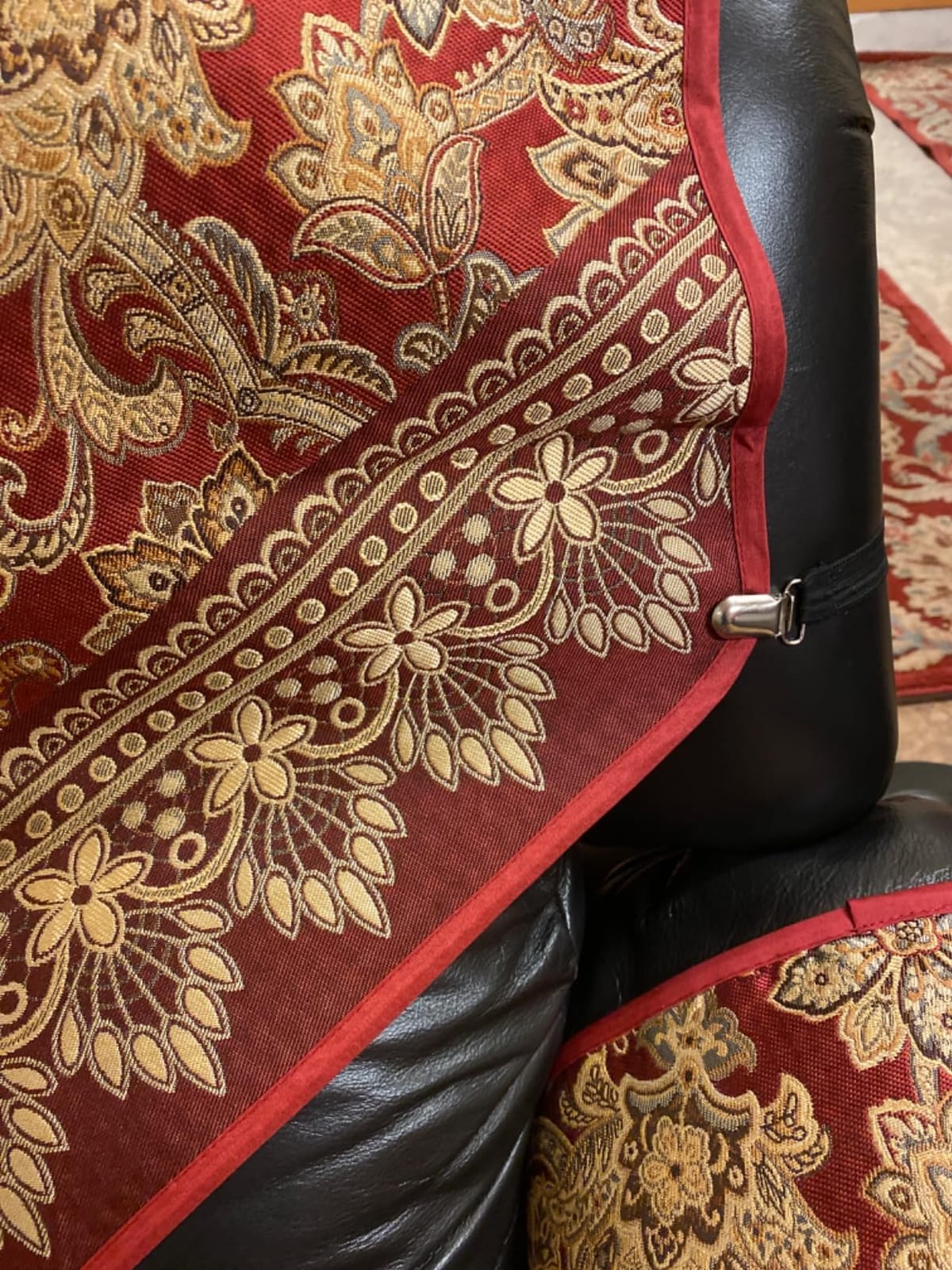 Recliner Chair Covers Non Slip Waterproof Large Recliner Covers for Leather Recliner, Electric Reclining Chair Covers for Living Room Dog Sofa Recliner Cover Furniture Protective Brown customer photo 1