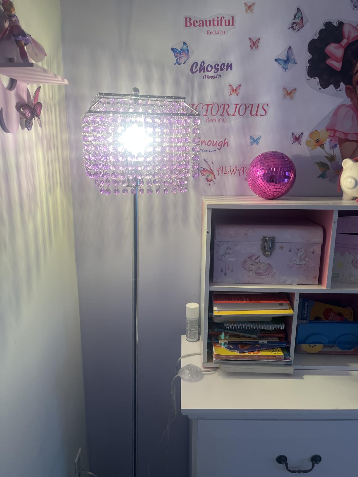 Luvkczc Gold Crystal Floor Lamp, 64