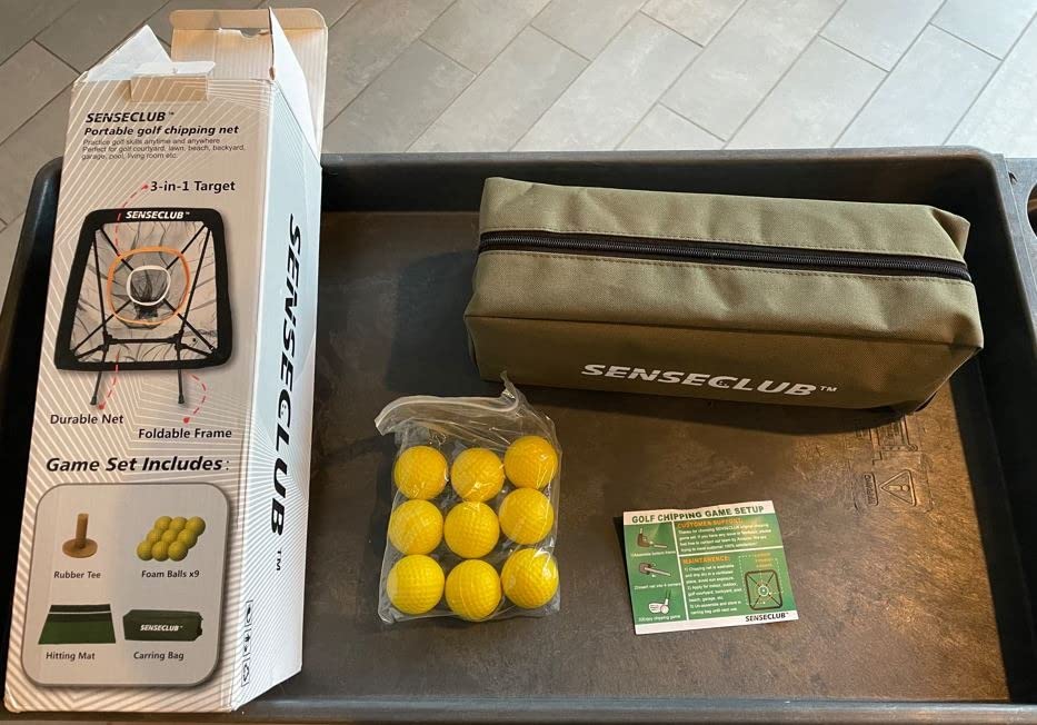 SENSECLUB Foldable Chipping Net with Mat & Balls, Indoor Golf Practice Chipping Target, Backyard Golf Game & Gifts customer photo 2