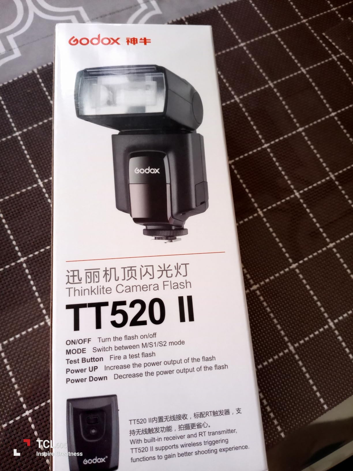 Godox TT520II Universal Hot Shoe Wireless Transmission Flash Speedlite customer photo 1