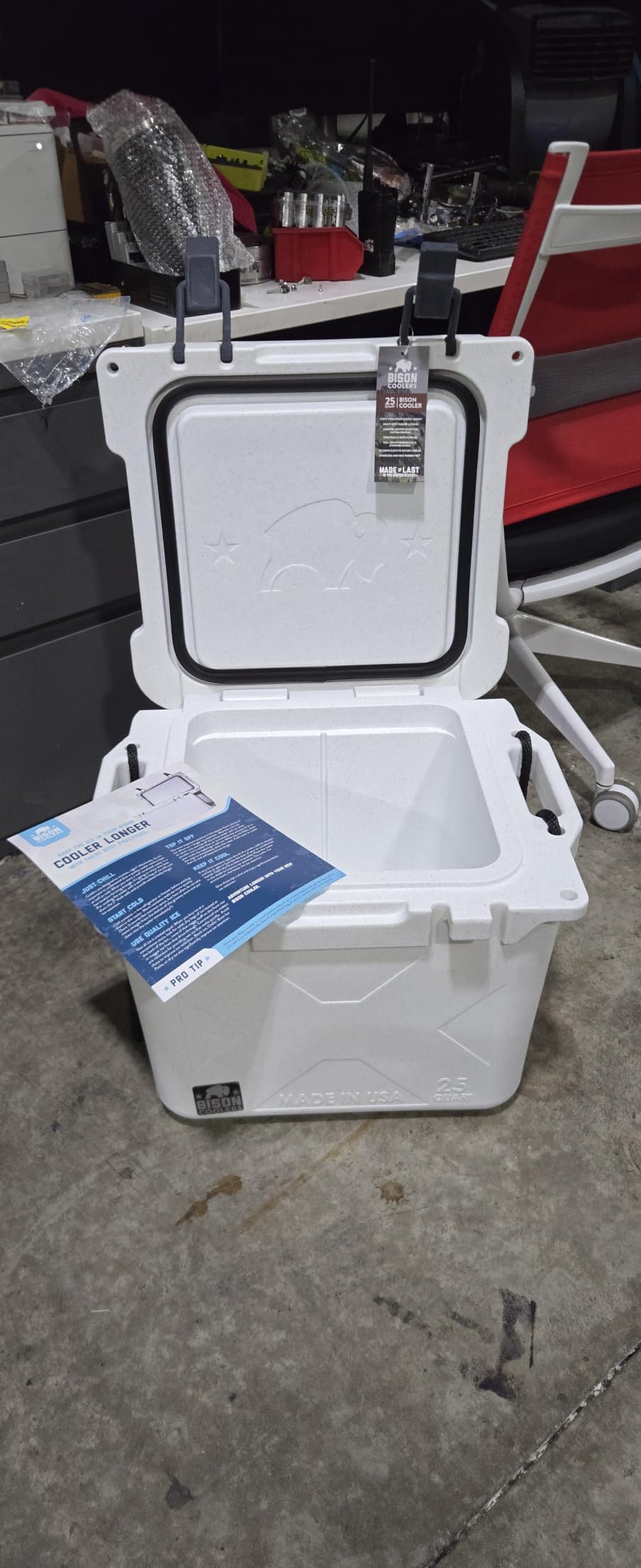 BISON COOLERS Rotomolded Cooler Extreme Engineered Durability with Hard Shell, Lid and Liner | Long Lasting Ice Chest with Double Insulated Walls | Made in The USA customer photo 1