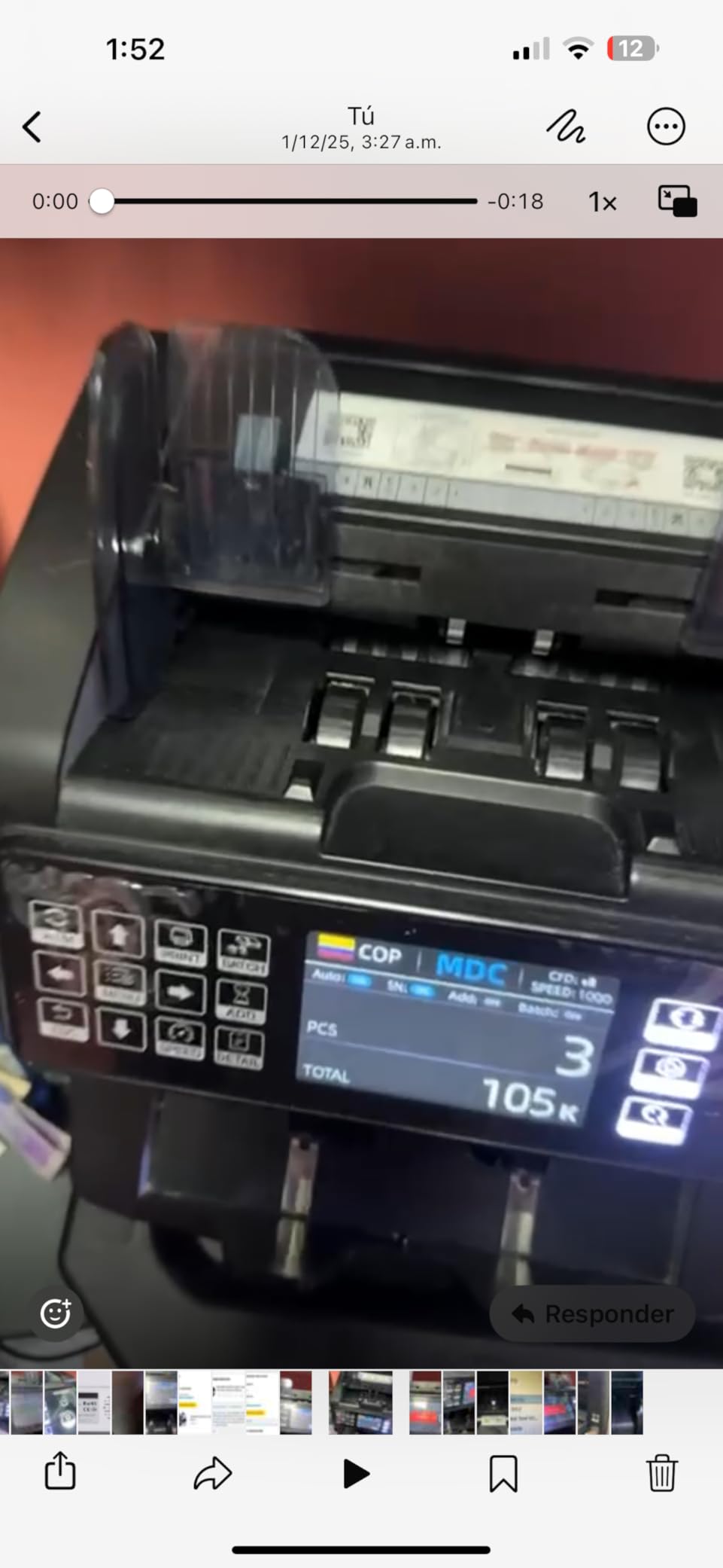 MUNBYN IMC01 Bank Grade Money Counter Machine Mixed Denomination, 2CIS/UV/IR/MG/MT Counterfeit Detection, Serial Number, MUL Currency Cash Counter, Printer Compatible Bill Value Counter (Black) customer photo 2