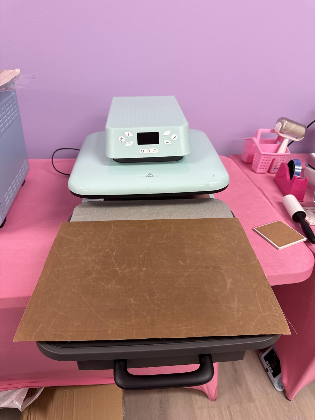 HTVRONT Auto Heat Press Machine - Smart T Shirt Press for Sublimation | Auto Press & Release, 15x15 Professional Heat Press for Sublimation, Heat Transfer Projects customer photo 2