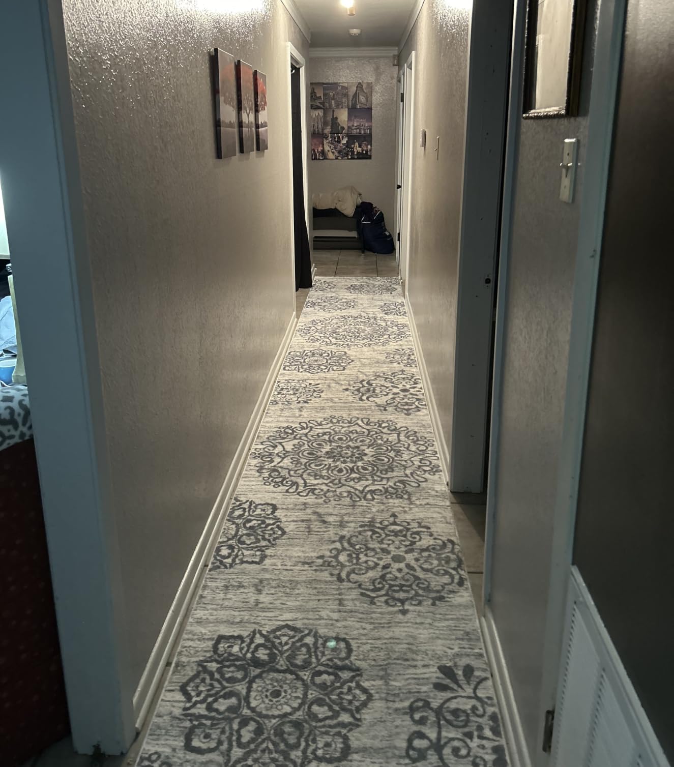 HEBE Hallway Runner Rug 2'x6', Washable Non Slip Kitchen Rug Runner | Soft Boho Bedroom Runner Rug, Vintage Distressed Low-Pile Floor Carpet Runners for Hallway, Entrance, Bathroom, Laundry customer photo 2