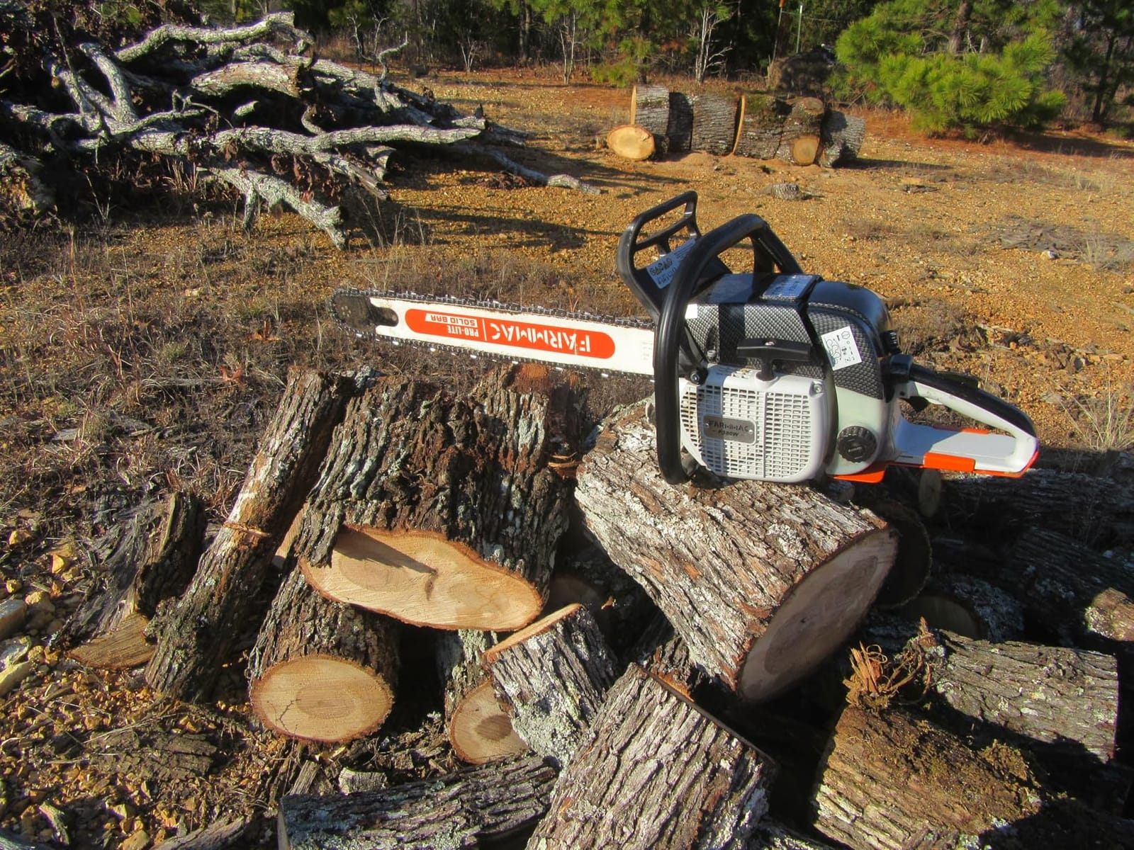 F380W Gas Chainsaw with 24 Inch Alloy Solid Bar, 72cc 2-Cycle Gasoline Power Chain Saws, 3.6KW 4.8HP for Professional Logging Work, Power Chain Saw All Parts Compatible with MS381 MS380 038 customer photo 1