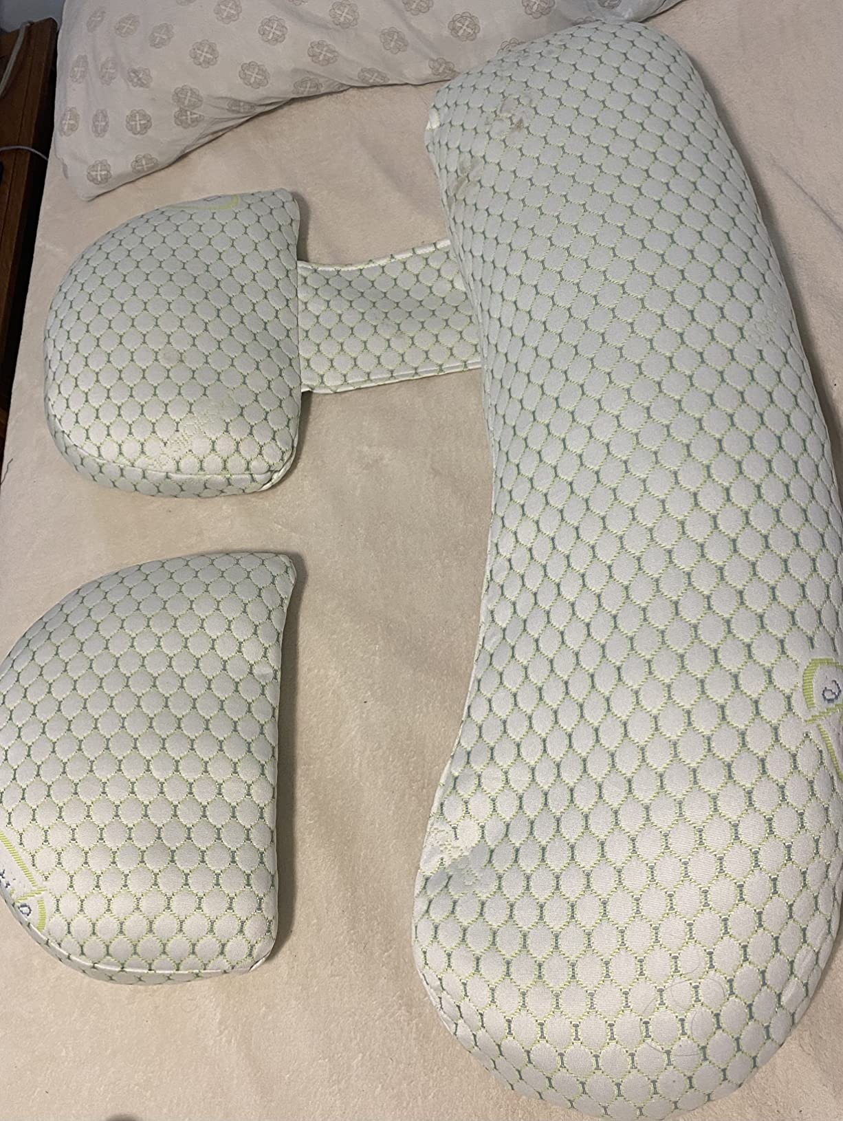 Oternal Pregnancy Pillow for Pregnant Women, Soft Pregnancy Body Pillow, Support for Back, Belly, Hips, Legs, Maternity Pillow with Detachable and Adjustable Pillow Cover customer photo 2