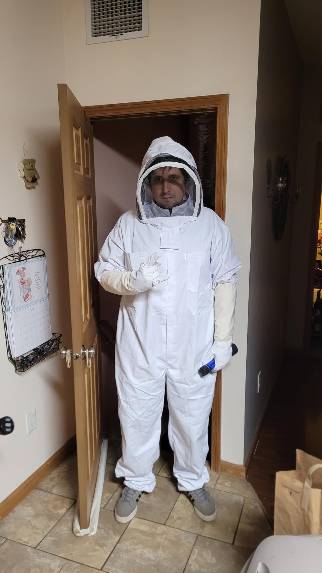 Bee Suit Beekeeper Suit with Beekeeping Gloves & Veil L customer photo 1