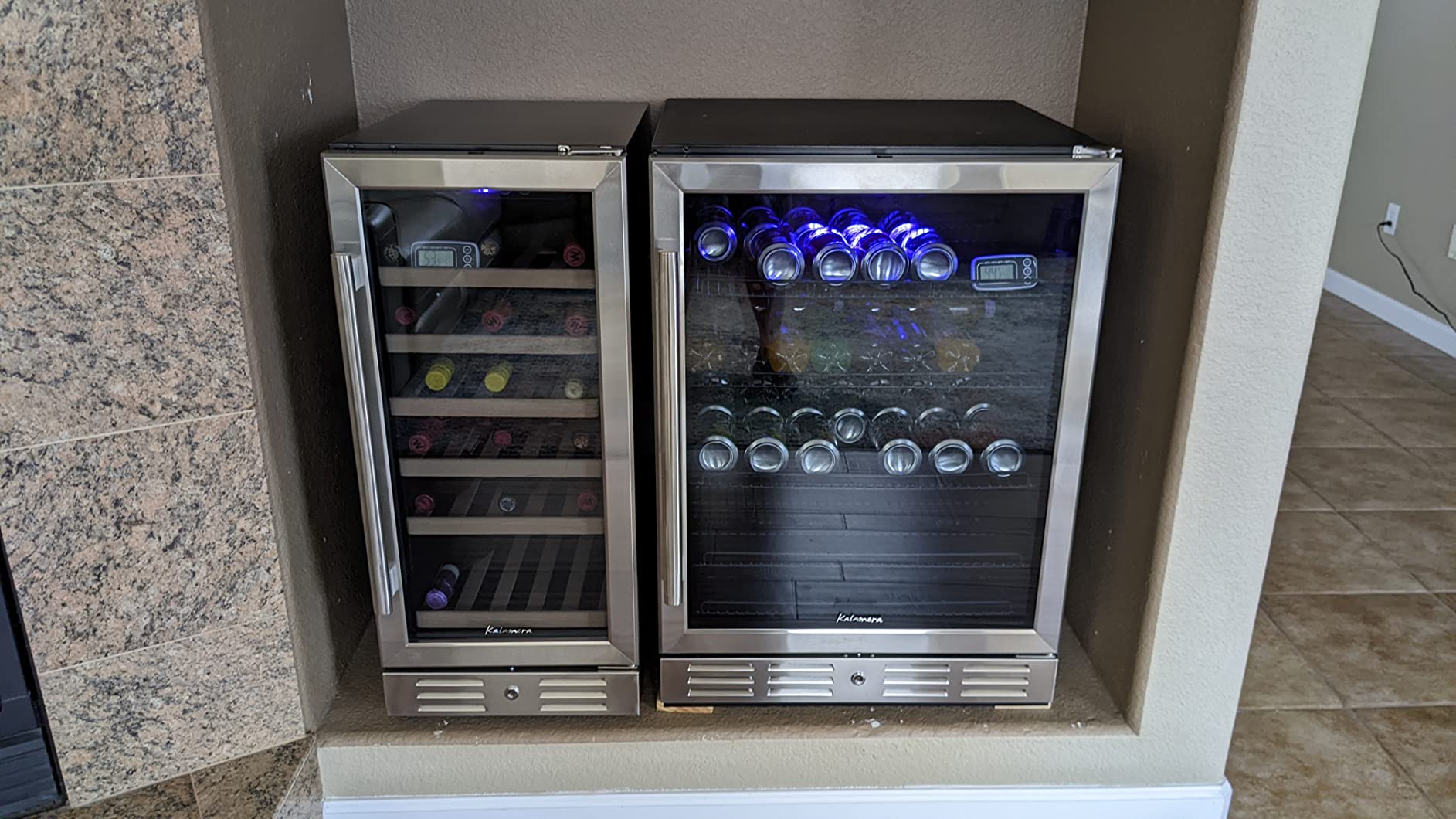 Kalamera 24 inch Wine Cooler, 37 Bottle Dual Zone Built-in or Freestanding customer photo 1