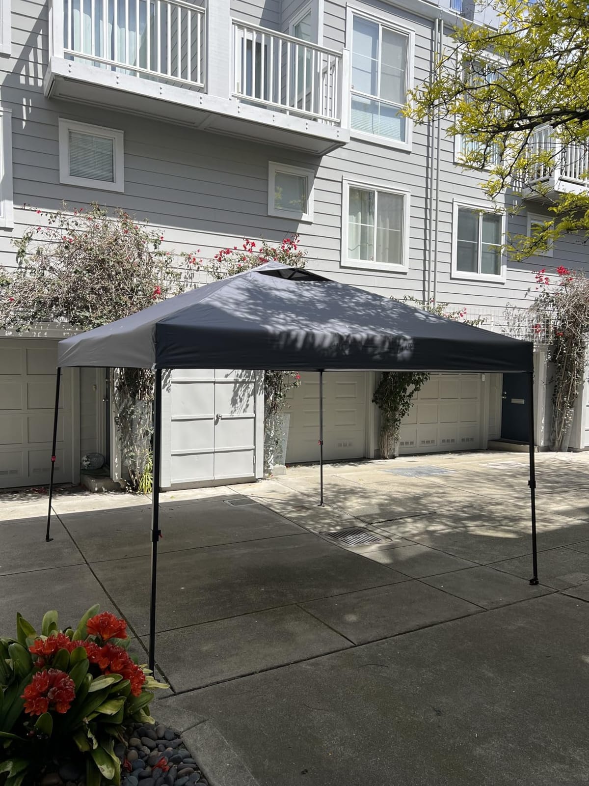 Tunbne 10X10 Pop Up Canopy Tent Outdoor with 1 Sidewalls, One Push Setup customer photo 2