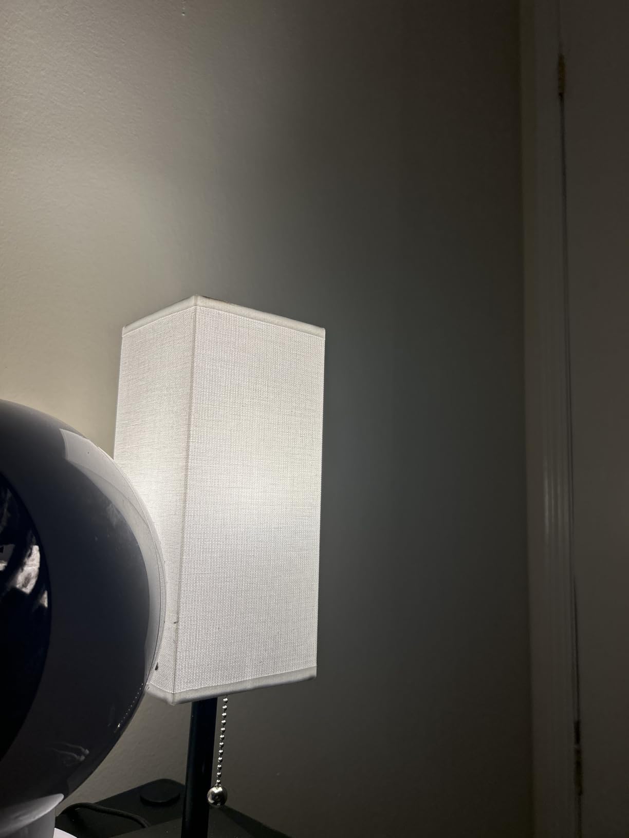 Small Bedside Table Lamp for Bedroom - Desk Lamp For Nightstand, USB C+A | Pull Chain Lamp, 3 Color Modes(3000K/4000K/5000K), E26 LED Bulb Included, Square Beige Fabric Lampshade, for Read, Work, Dorm customer photo 1