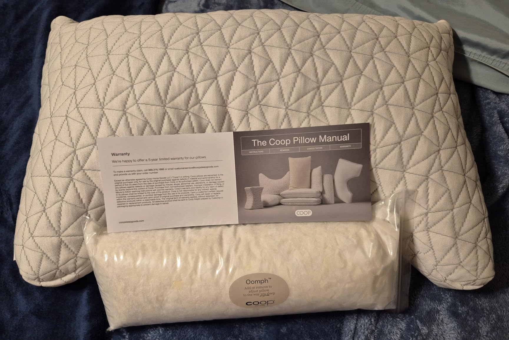 Coop Home Goods Original Crescent Adjustable Pillow, Queen Bed Pillows for Shoulder, Neck & Head Support, Crescent Foam Pillows - Medium Firm for Back & Side Sleeper, CertiPUR-US/GREENGUARD Gold customer photo 2