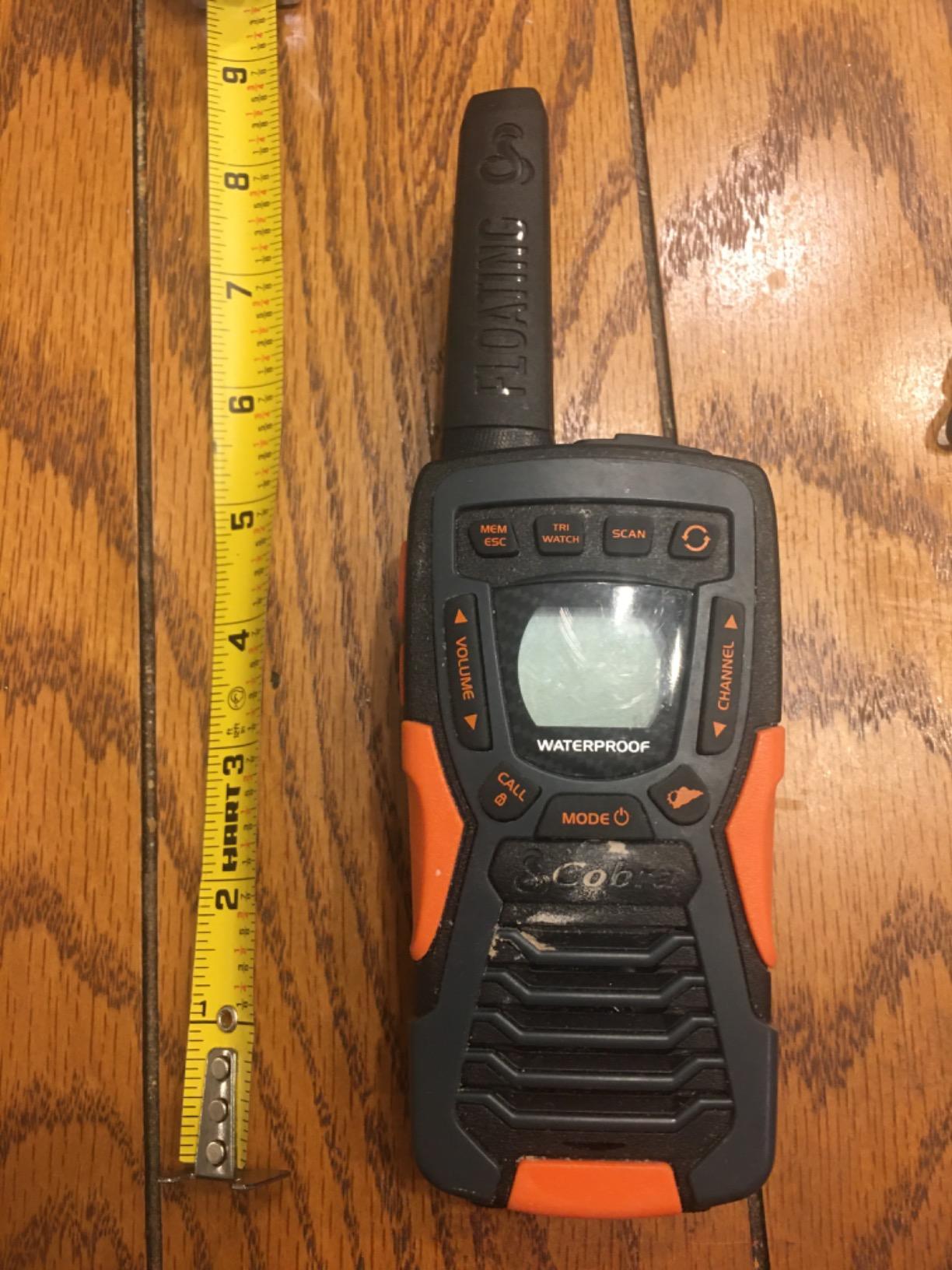Cobra ACXT1035R FLT Waterproof Walkie Talkies, Rechargeable, Floats customer photo 1