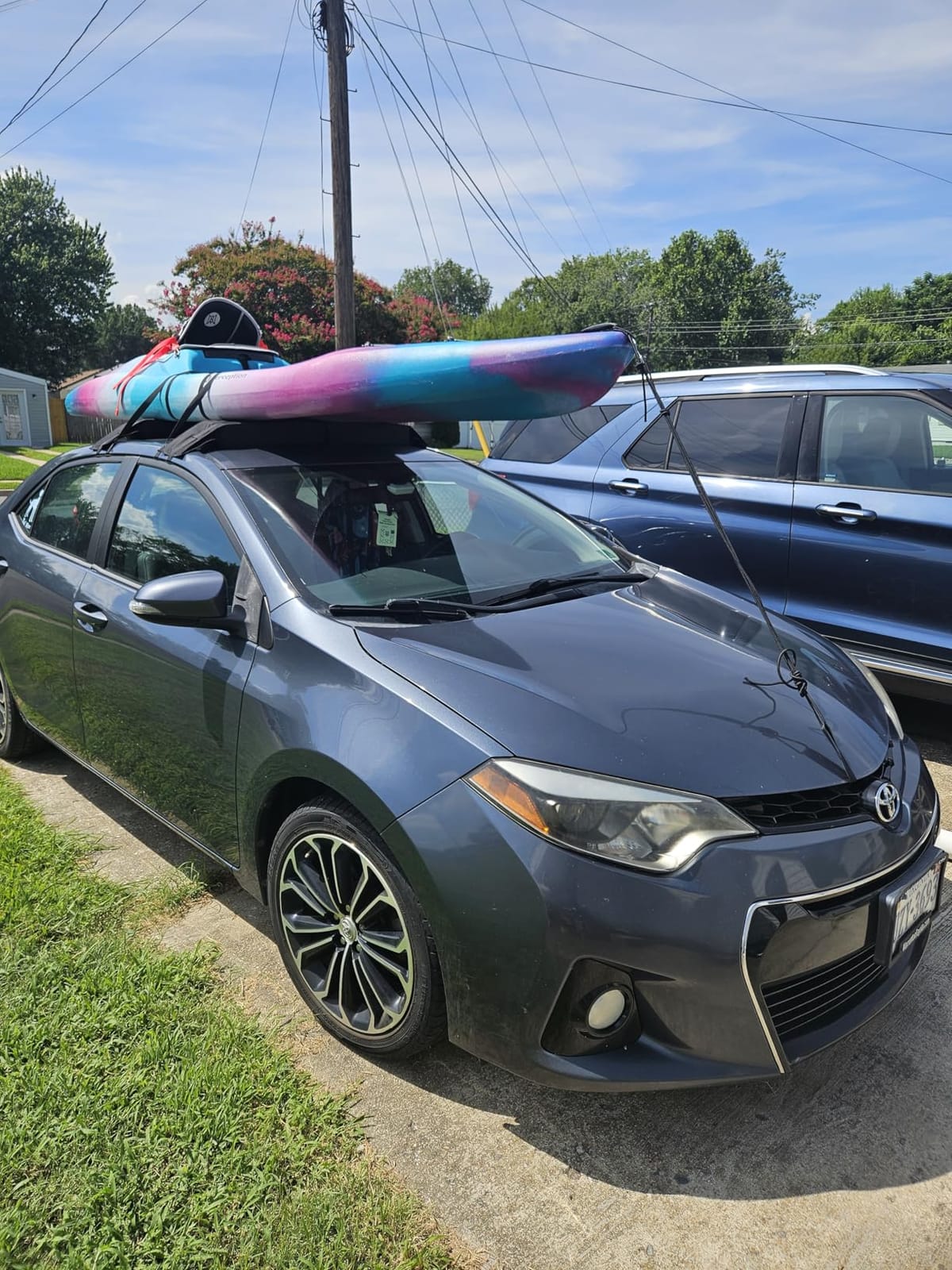 Universal Car Soft Kayak Roof Rack Pads for Kayak Surfboard SUP with 20FT Durable Tie-Down Straps, 2 Tie Down Rope, 4 Quick Loop Straps customer photo 1