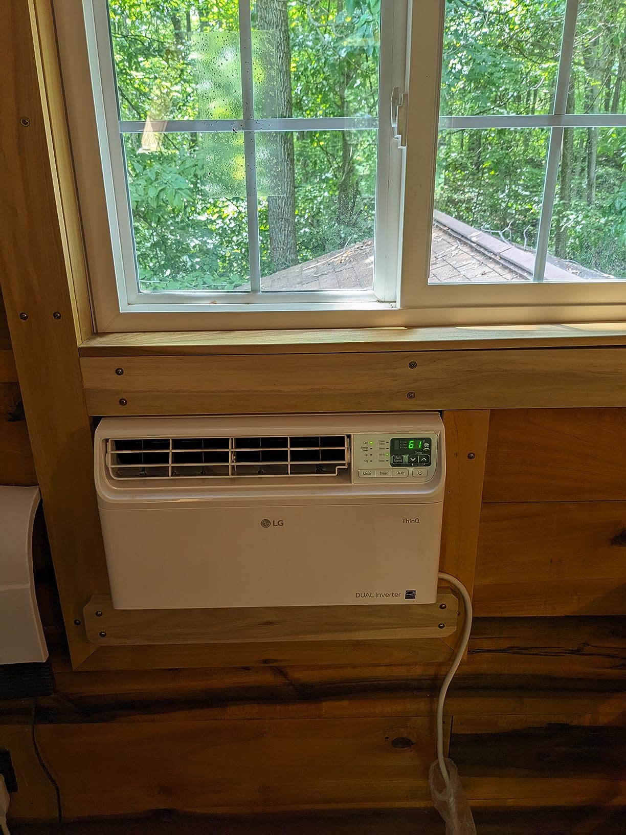 LG 10000 BTU Window Air Conditioners [2023 New] Dual Inverter Remote WiFi Enabled App Ultra-Quiet Washable Filter Cools 450 Sq.Ft AC Unit air conditioner Easy Install White LW1022FVSM customer photo 2