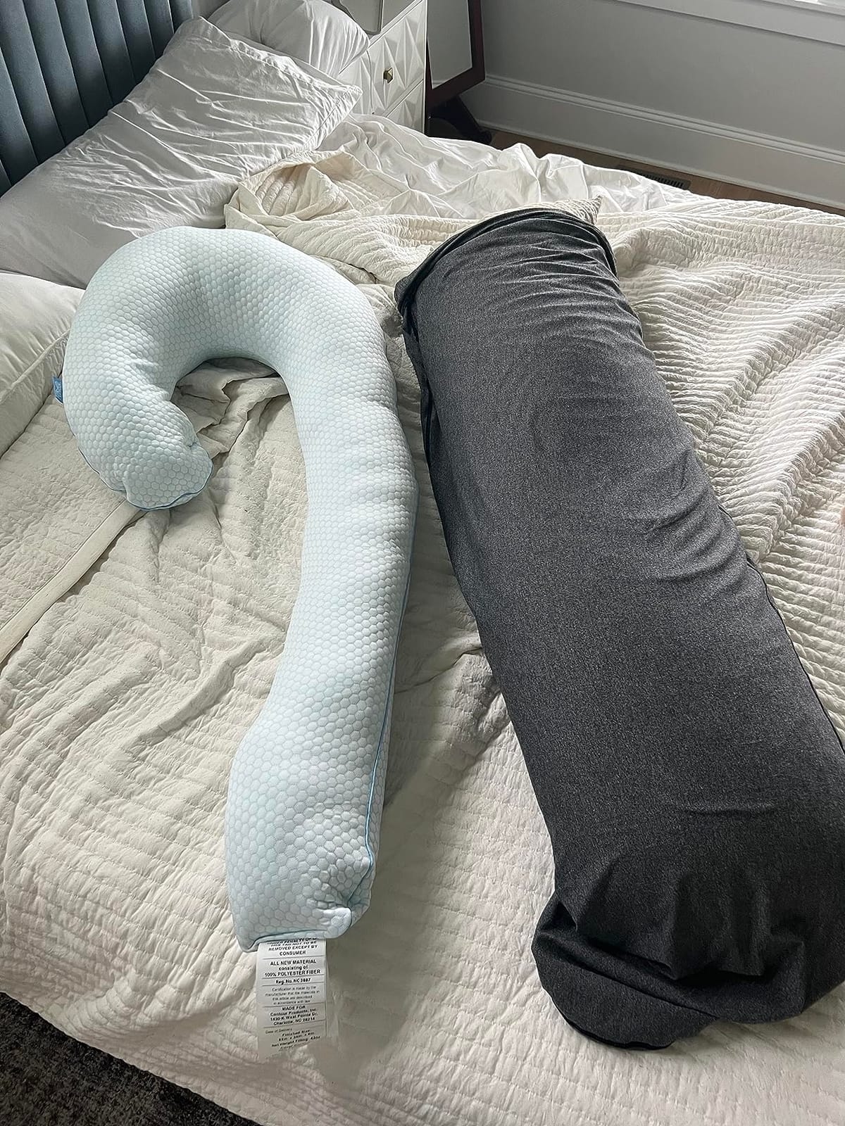 Contour Cool XL Swan Shaped Side Sleeper Pillow | Orthopedic Body Pillow for Tall Sleepers | Cooling XL Pillow | Body Pillow for Back Pain - 1 Pack customer photo 1