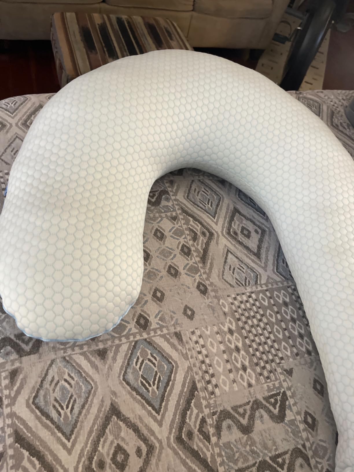 Contour Cool XL Swan Shaped Side Sleeper Pillow | Orthopedic Body Pillow for Tall Sleepers | Cooling XL Pillow | Body Pillow for Back Pain - 1 Pack customer photo 2