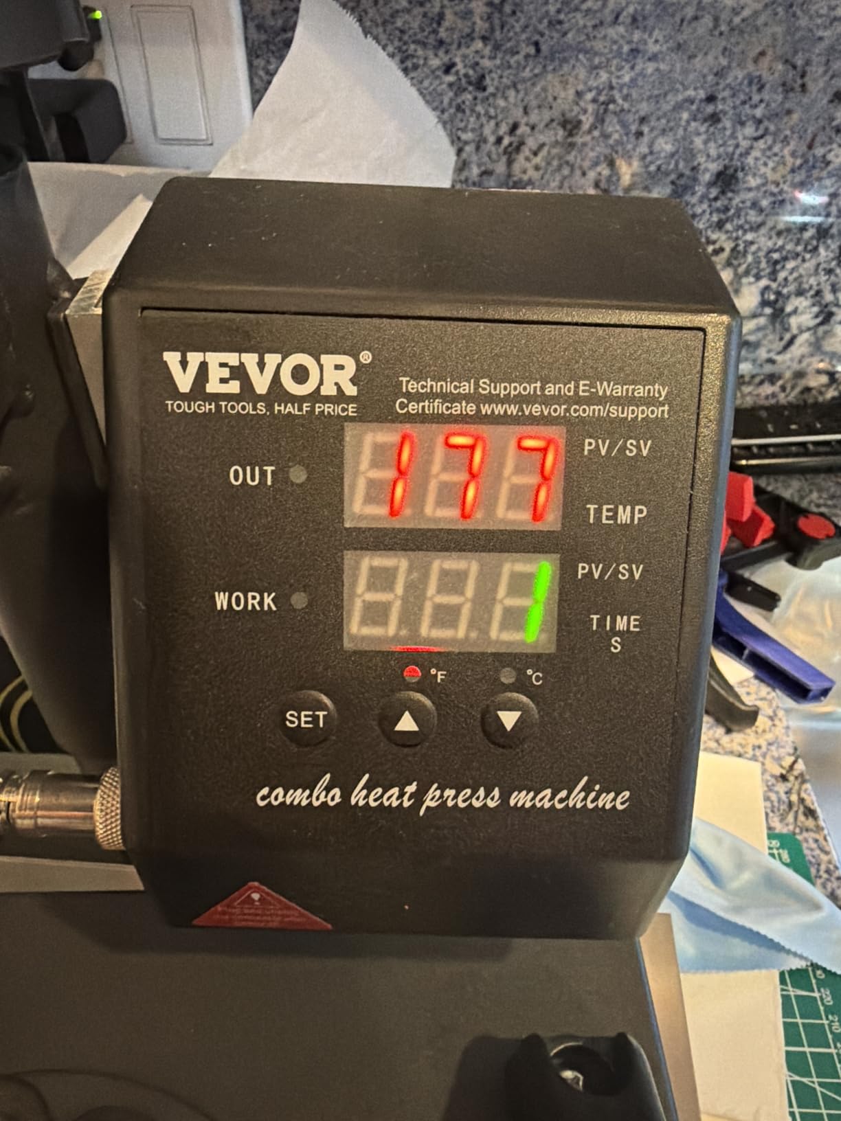VEVOR Heat Press Machine 12x10in Clamshell Sublimation Transfer Printer customer photo 1