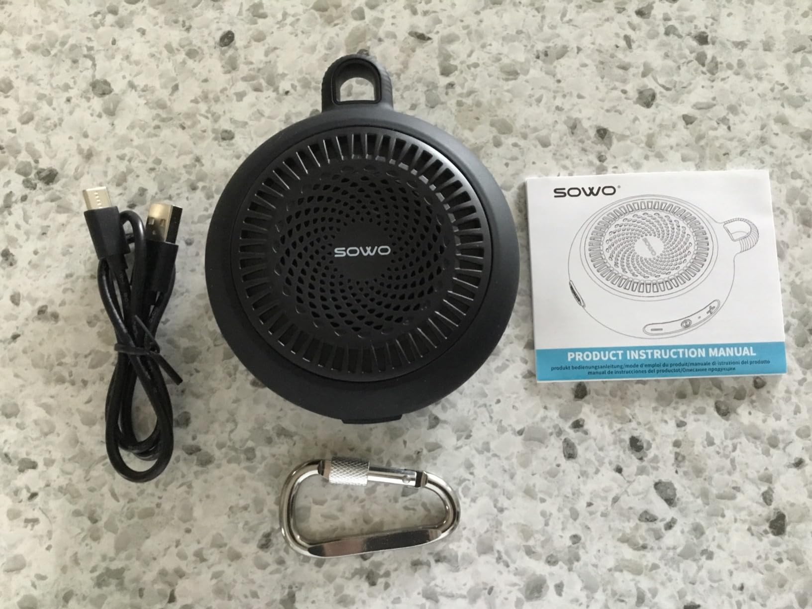 SOWO Shower Speaker Bluetooth Waterproof, Small Speaker Portable Wireless customer photo 2
