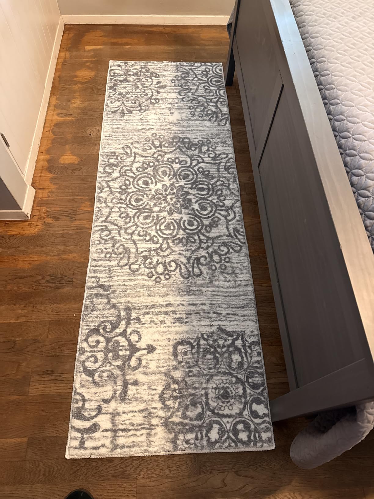 HEBE Hallway Runner Rug 2'x10', Washable Non Slip Kitchen Rug Runner | Soft Boho Bedroom Runner Rug, Vintage Distressed Low-Pile Floor Carpet Runners for Hallway, Entrance, Bathroom, Laundry customer photo 1