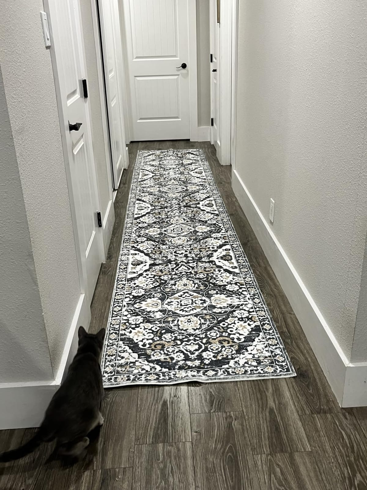 HEBE Hallway Runner Rug 2'x10', Washable Non Slip Kitchen Rug Runner | Soft Boho Bedroom Runner Rug, Vintage Distressed Low-Pile Floor Carpet Runners for Hallway, Entrance, Bathroom, Laundry customer photo 2