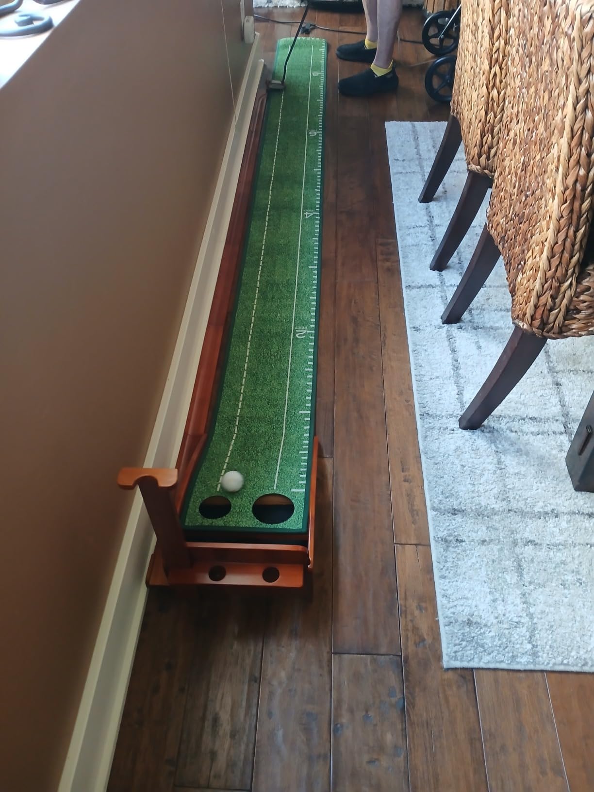 Golf Putting Mat, Putting Green Indoor with Ball Return - Golf Gifts for Men Christmas, Golf Training Aid for Home Office, Portable Putting Training Mat for Men customer photo 2