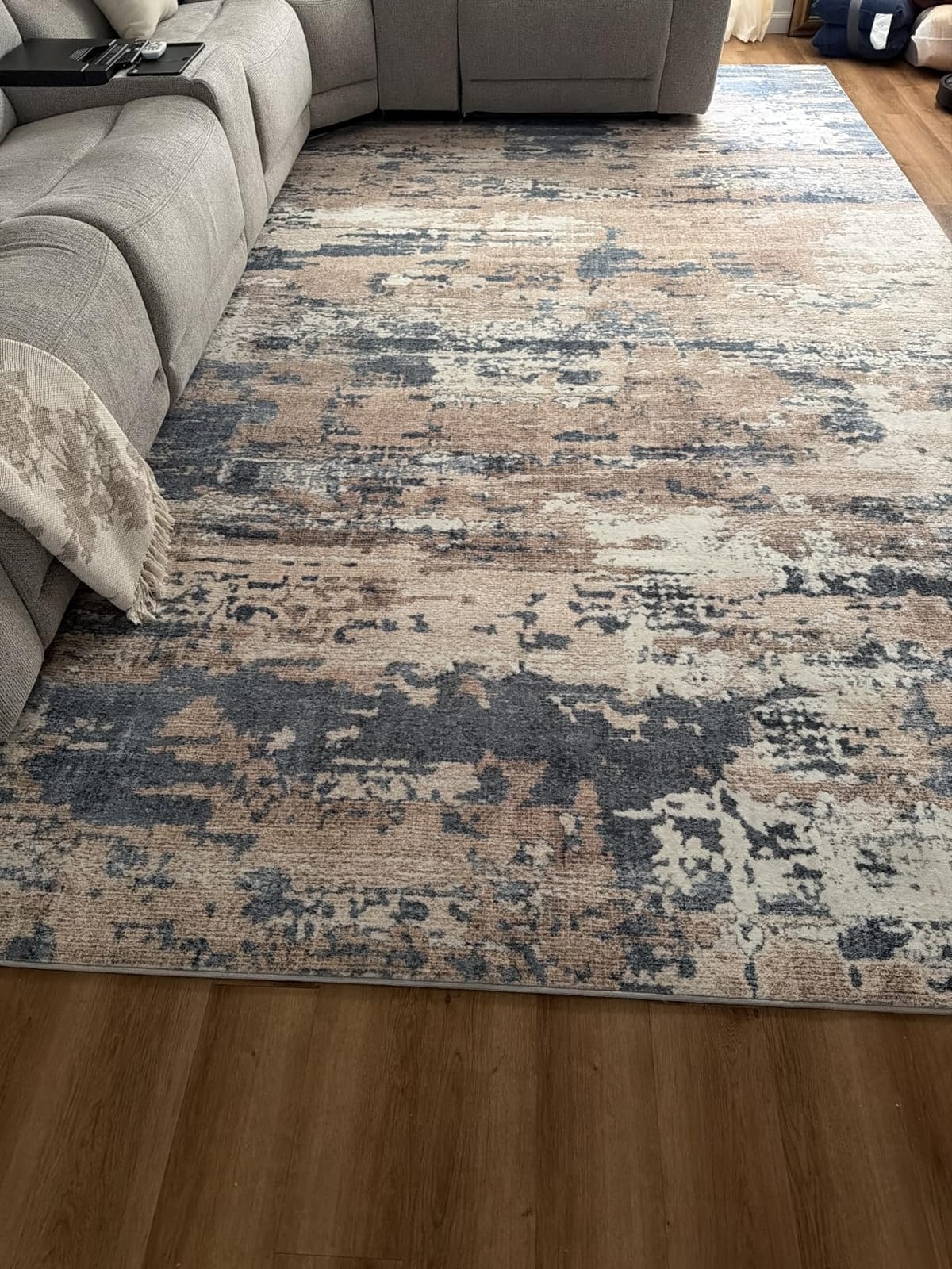 8x10 Area Rugs for Living Room Large Washable Abstract Rug White Gray Blue | Ultra Soft, Anti-Skid, Non-Shedding, Indoor Carpets, Modern Decor, Suitable for Bedroom Under Dining Table Nursery Home Office customer photo 2