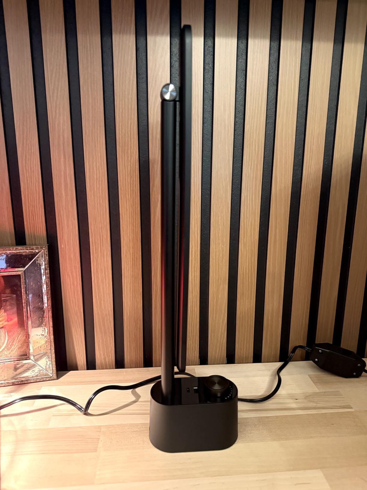 Honeywell HWT-H01 LED Desk Lamp, Foldable & Stepless Dimmable, Black | Sunturalux Eye-Caring Desk Light with Charging Ports, Modern Table Lamp, Reading Lamp for Home Office Bedroom College Dorm customer photo 2