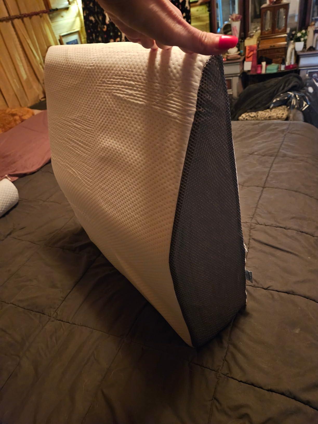 Wedge Pillow for Side Sleepers, Body Positioning Support | Back and Leg Support, Body Positioning, Pregnancy Support, Ankle Elevation, Memory Foam, Machine Washable Cover customer photo 1